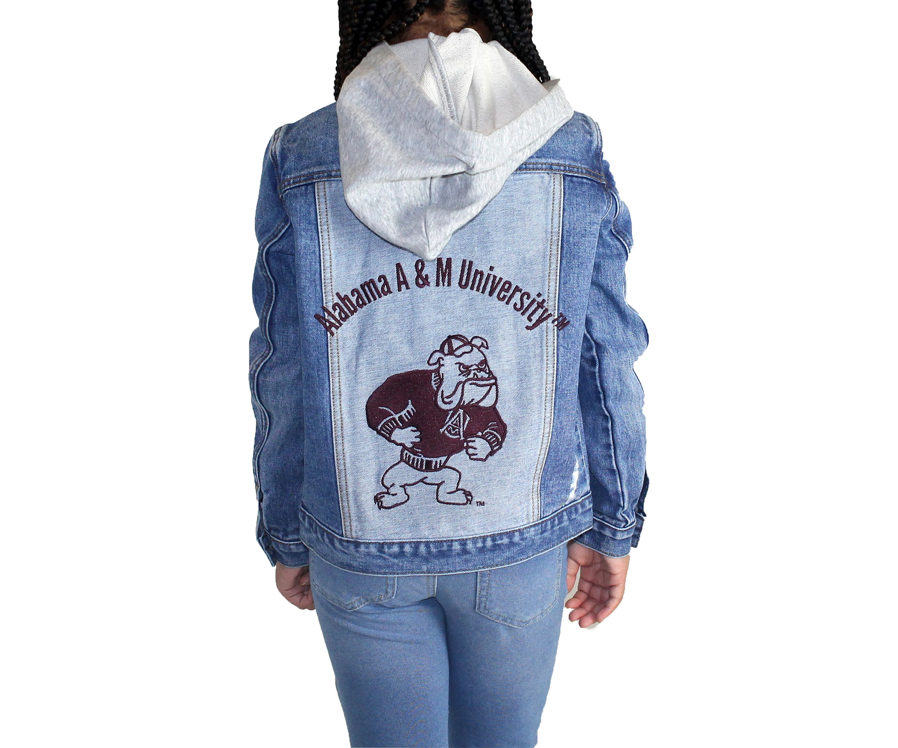 Boys 8-20 NCAA Alabama A&M Bulldogs Hooded Denim Jacket
