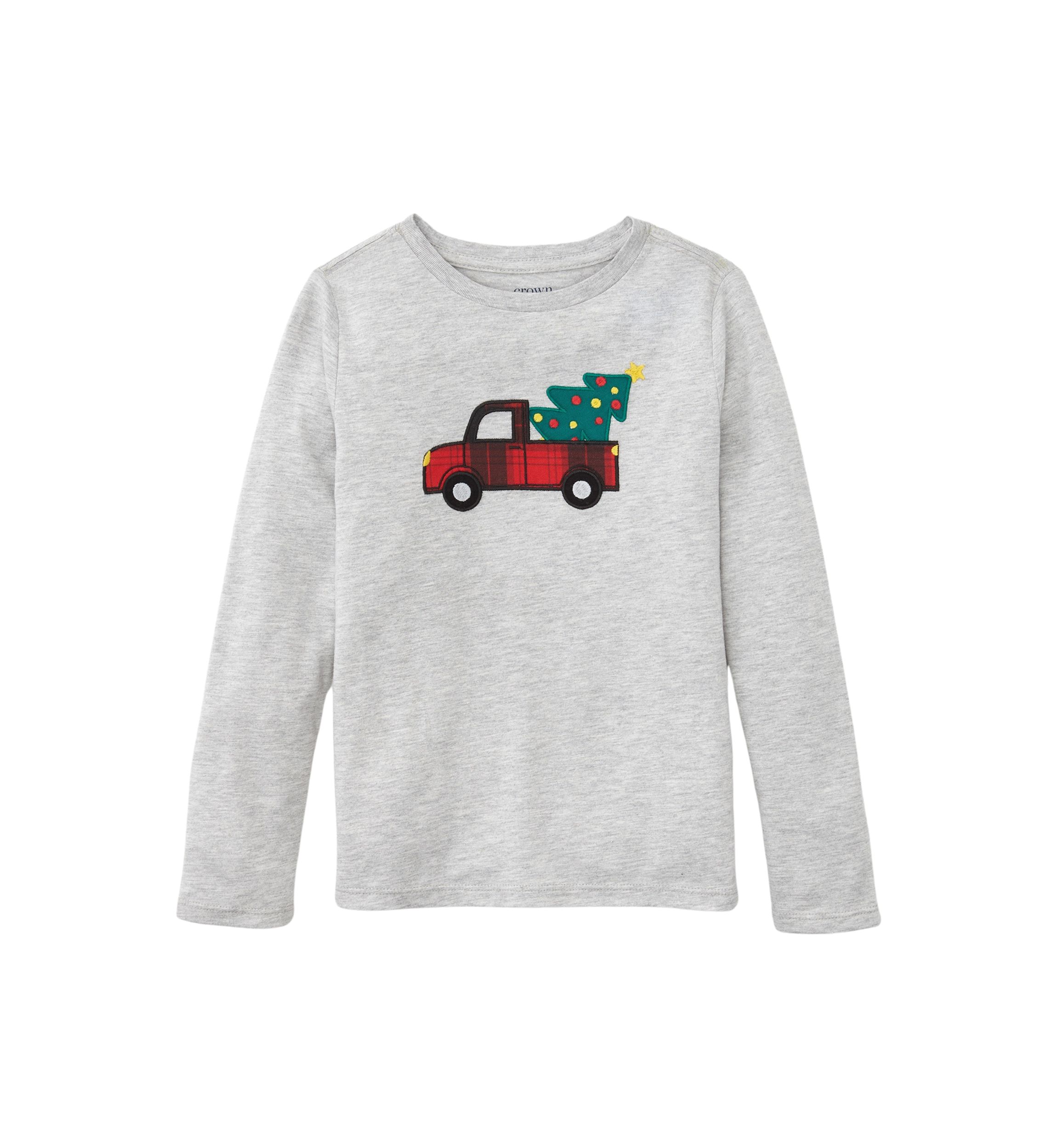 Boys 4-7 Long Sleeve Appliqué T-Shirt