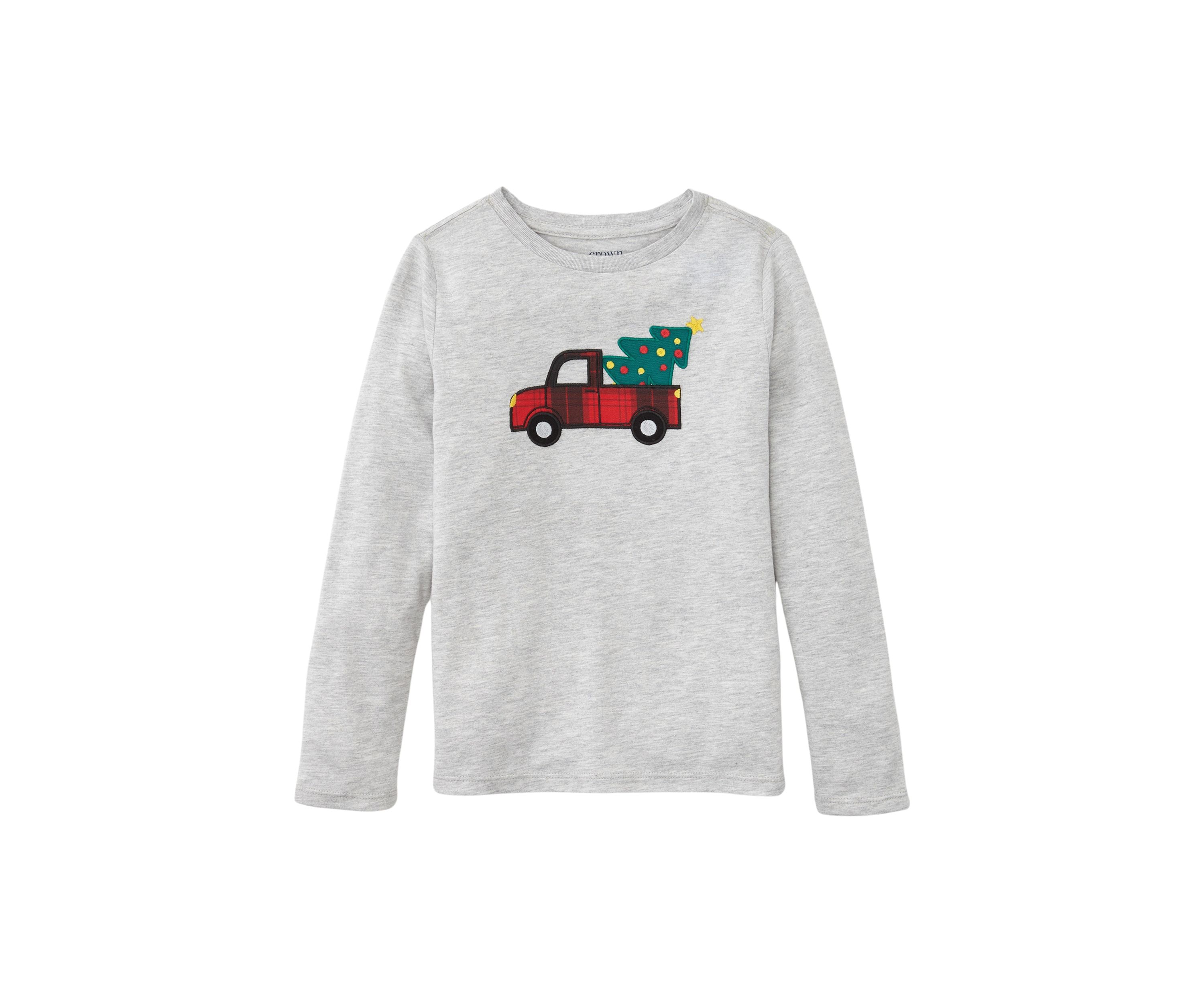 Boys 4-7 Long Sleeve Appliqué T-Shirt