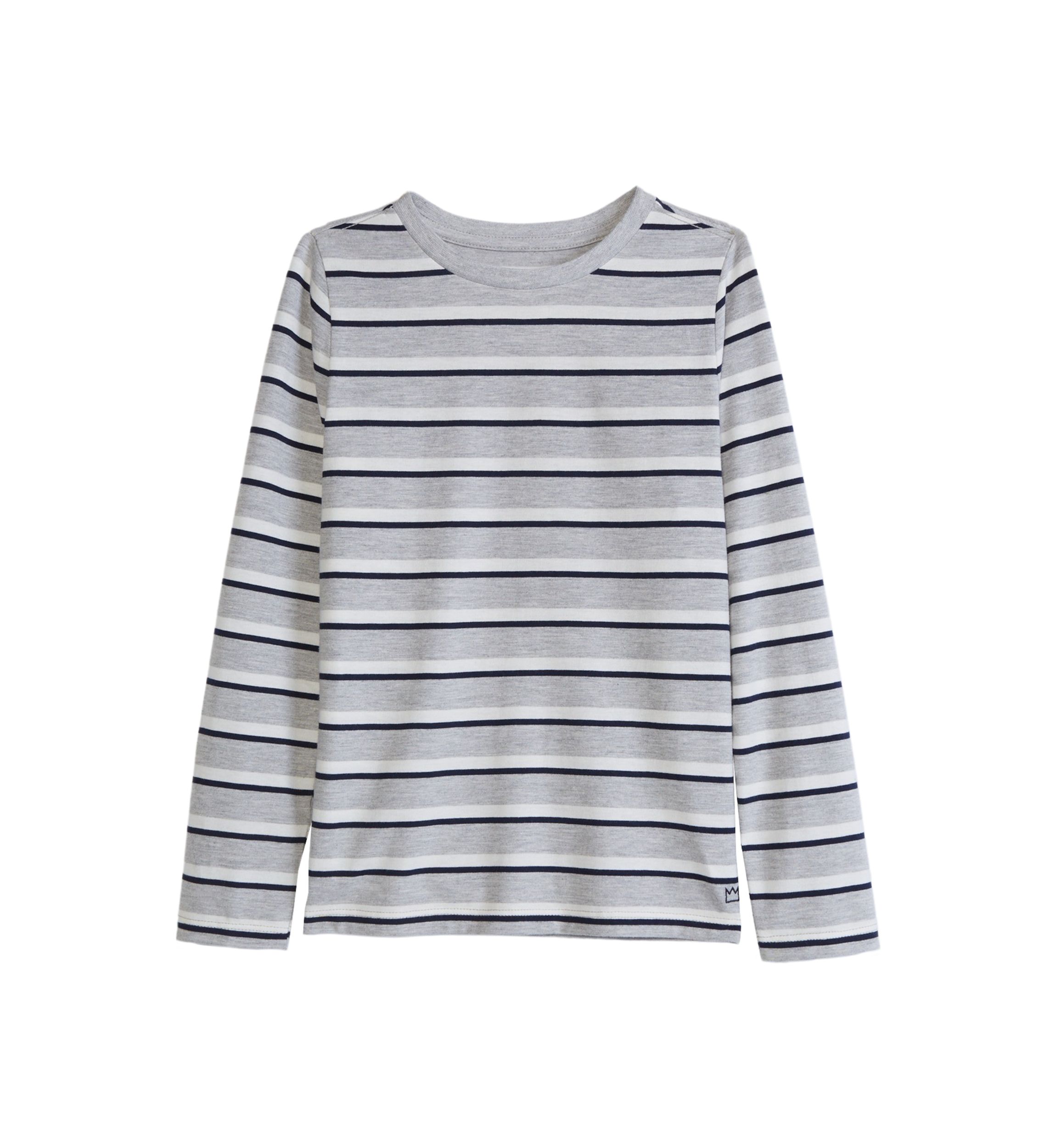 Boys 4-7 Heather Stripe Crew Neck T-Shirt