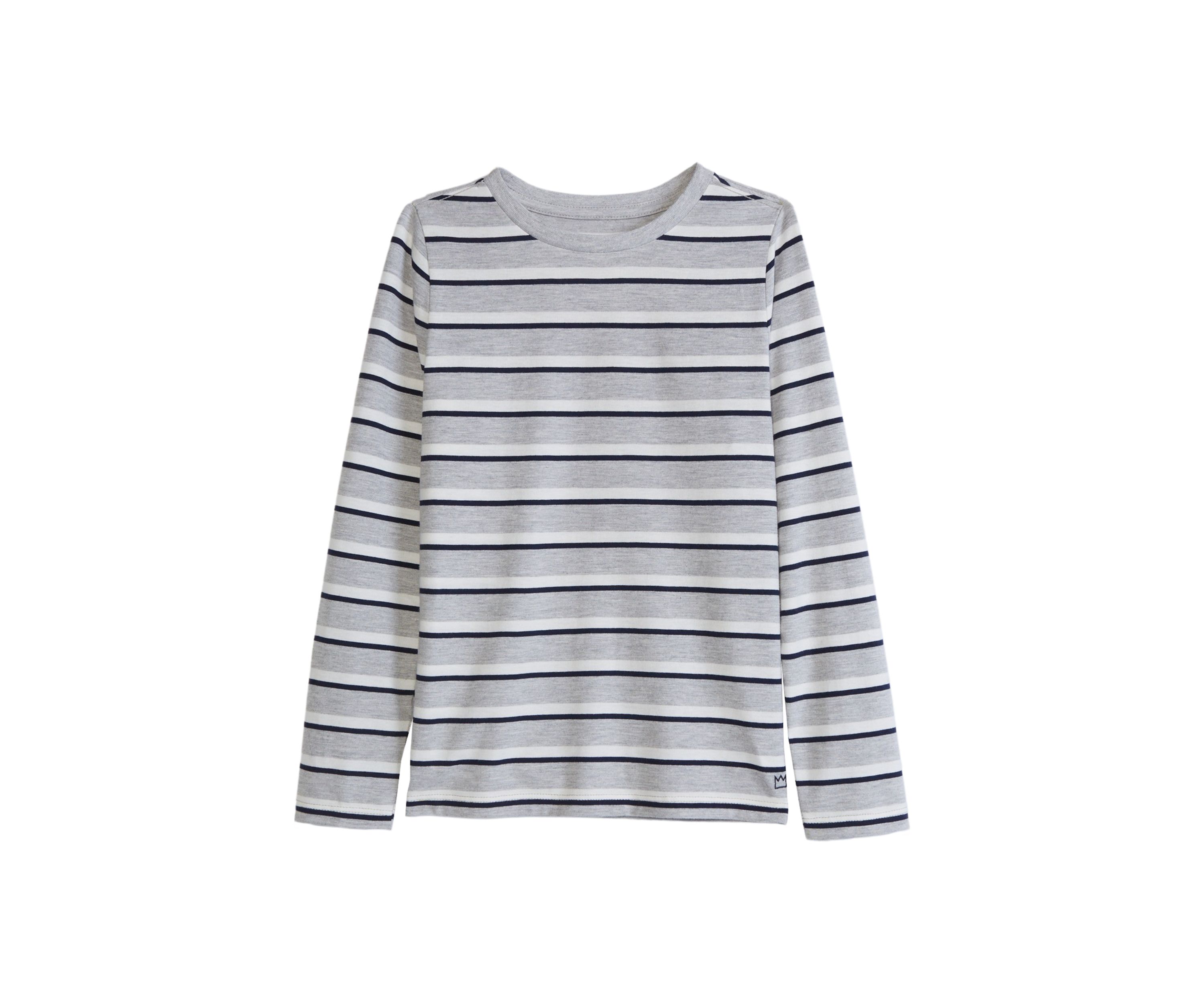 Boys 4-7 Heather Stripe Crew Neck T-Shirt