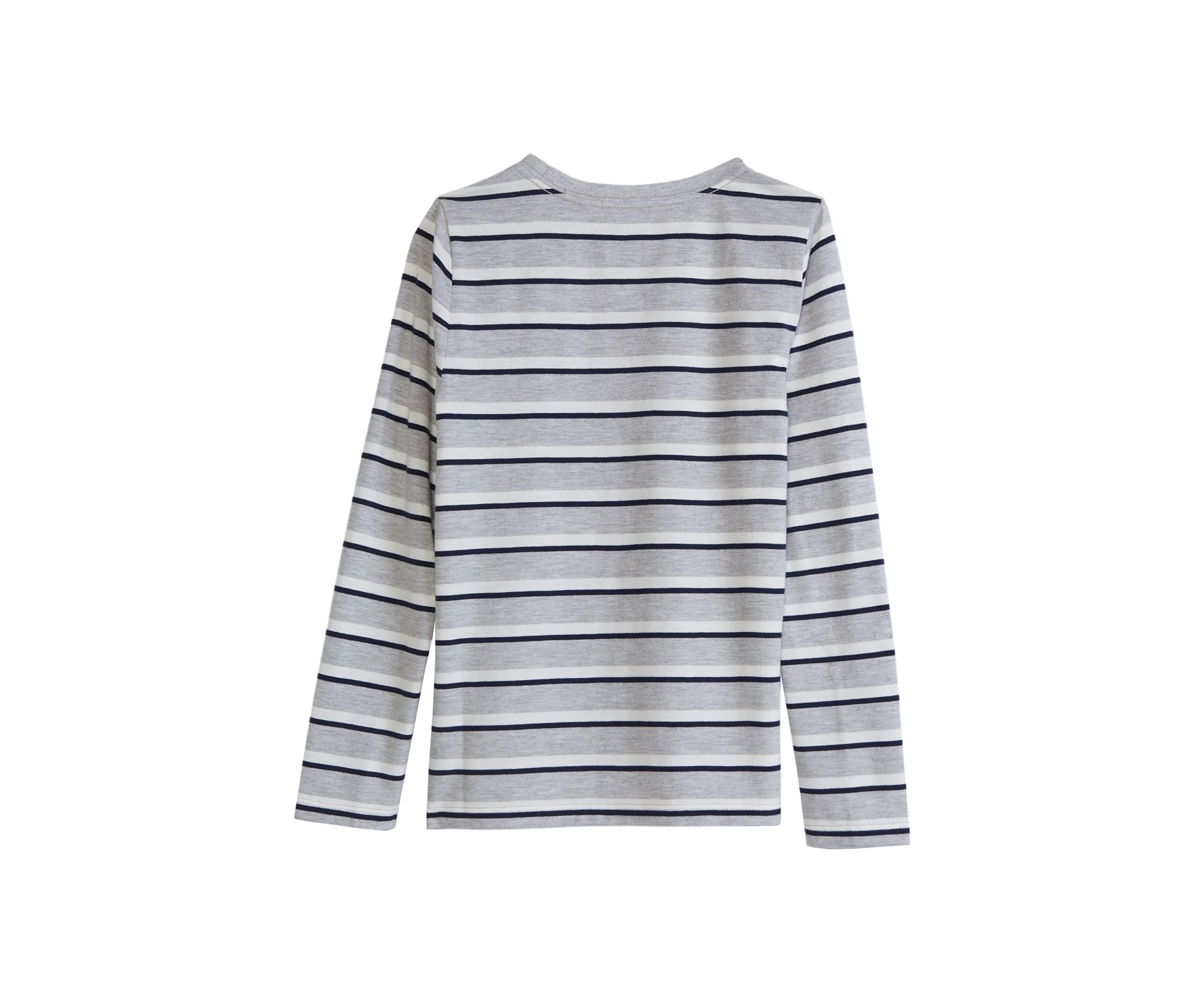 Boys 4-7 Heather Stripe Crew Neck T-Shirt