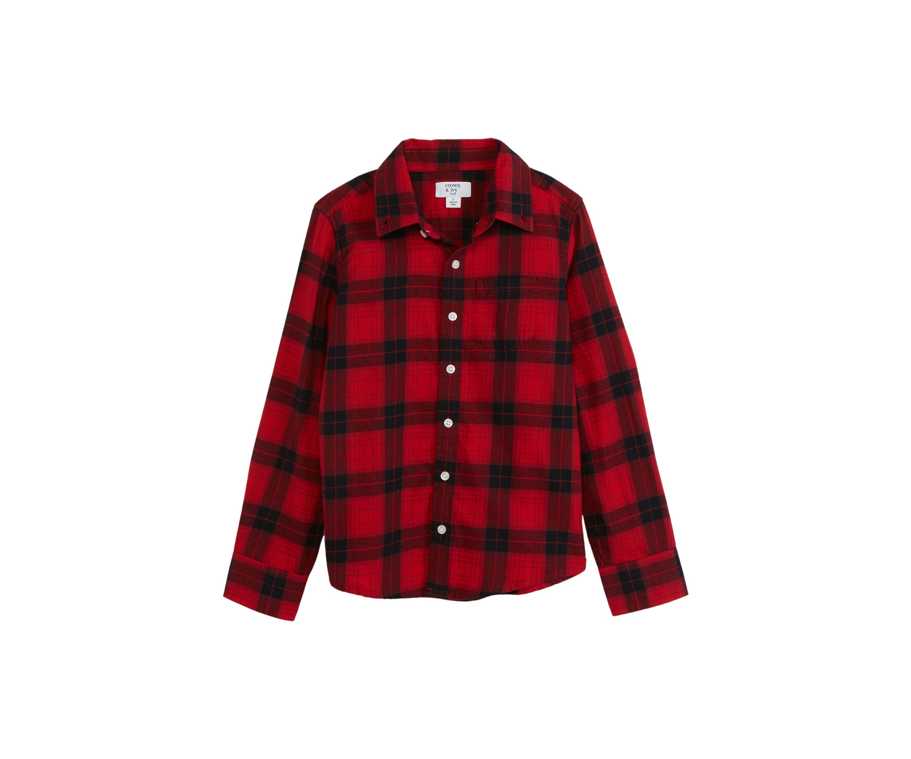 Boys 4-7 Twill Button Down Shirt