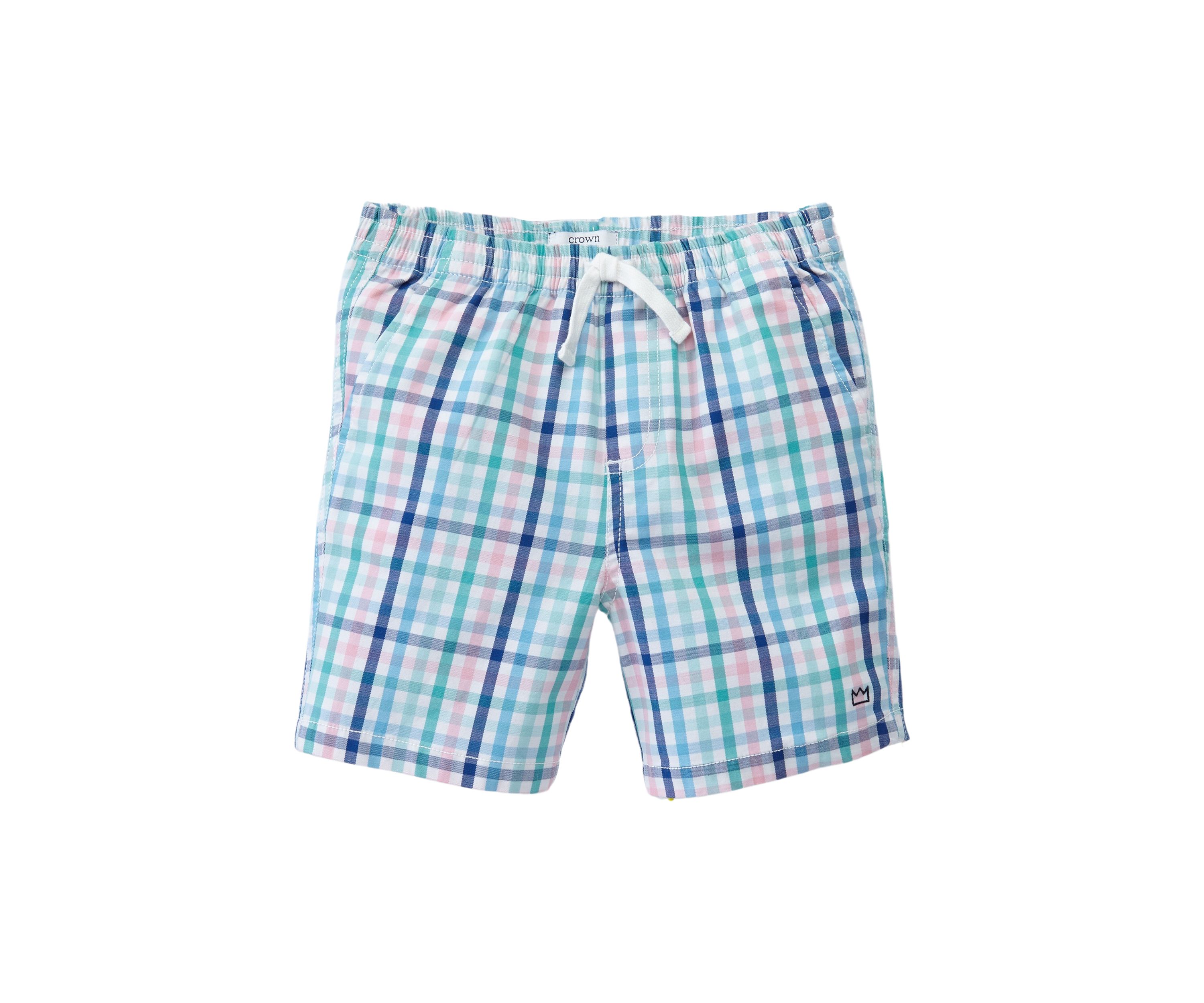 Boys 4-7 Plaid Twill Shorts