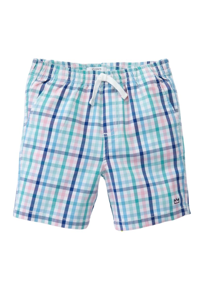 Boys 4-7 Plaid Twill Shorts