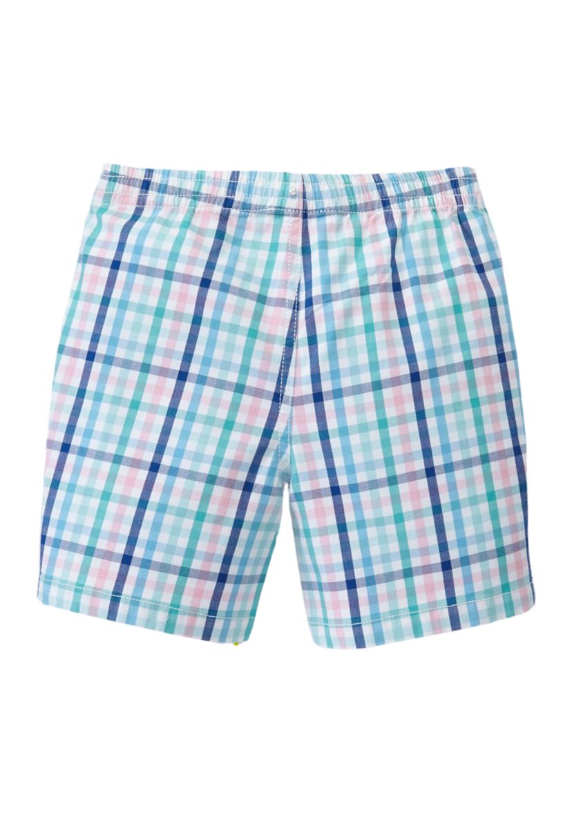 Boys 4-7 Plaid Twill Shorts