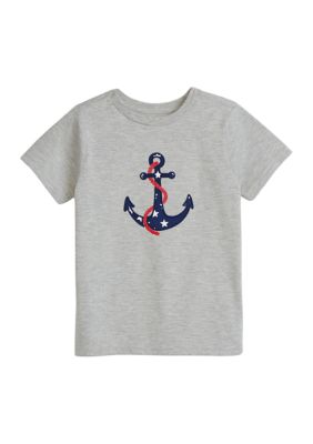 Boys 4-7 Flag Crew Neck Short Sleeve T-Shirt
