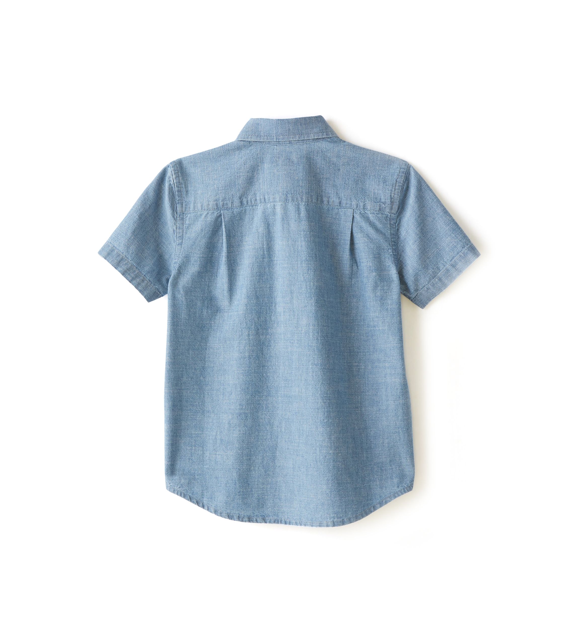 Boys 4-7 Short Sleeve Chambray Button Down Shirt