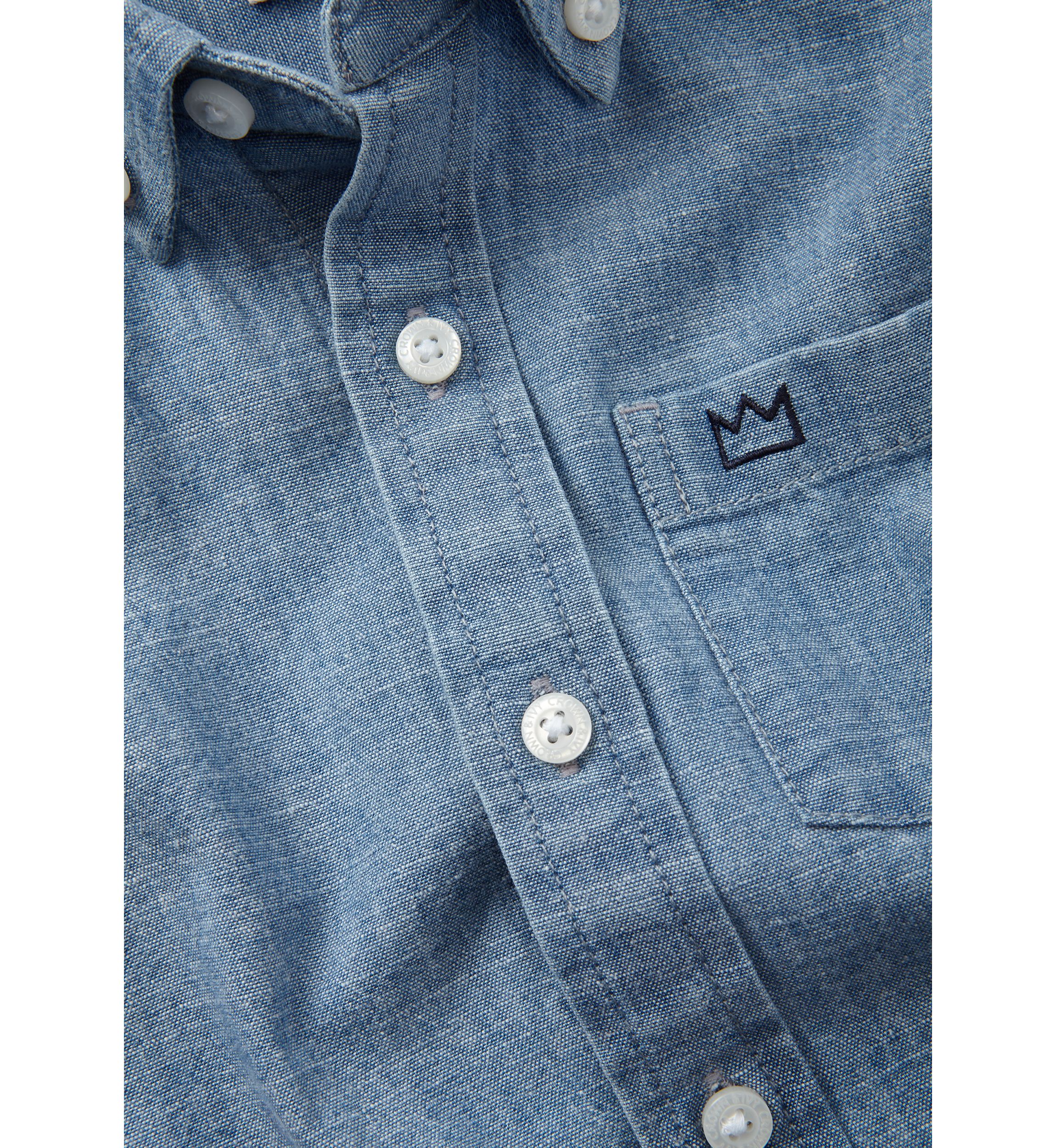 Boys 4-7 Short Sleeve Chambray Button Down Shirt