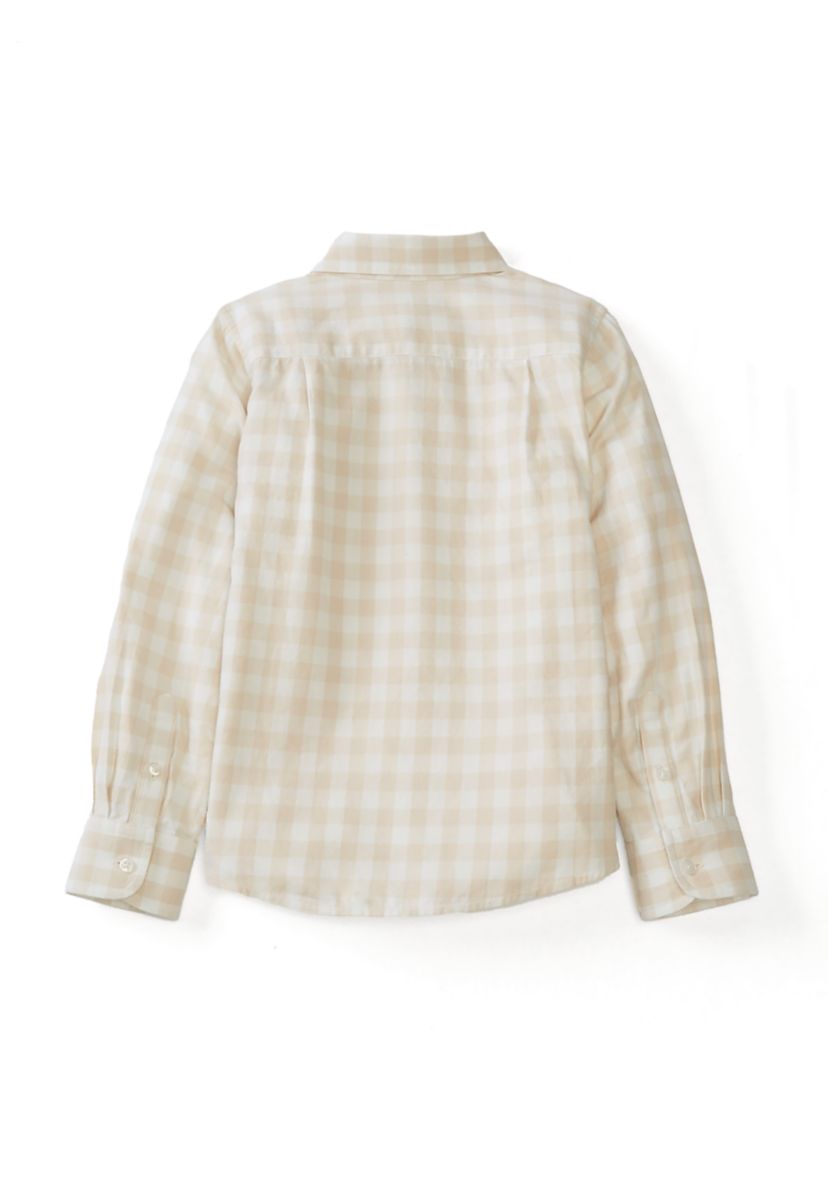 Boys 4-7 Twill Button Down Shirt