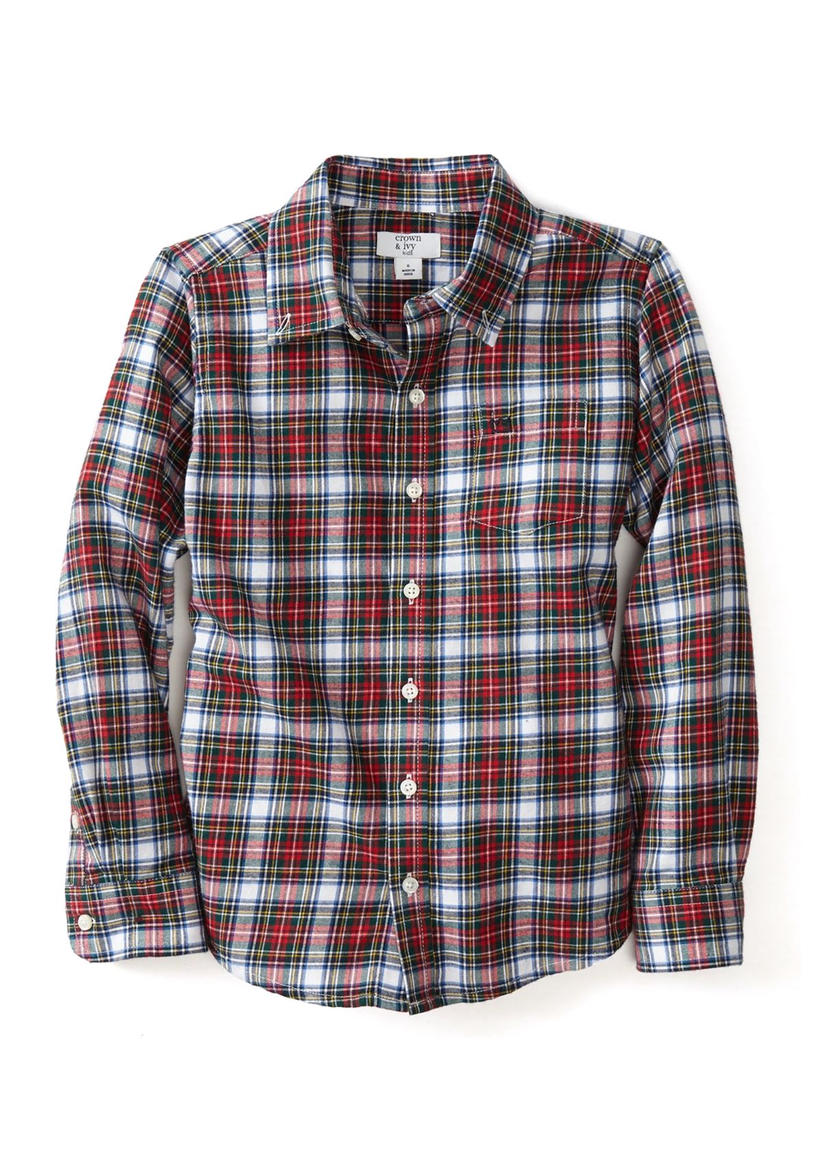 Boy 4-7 Twill Button Down Shirt