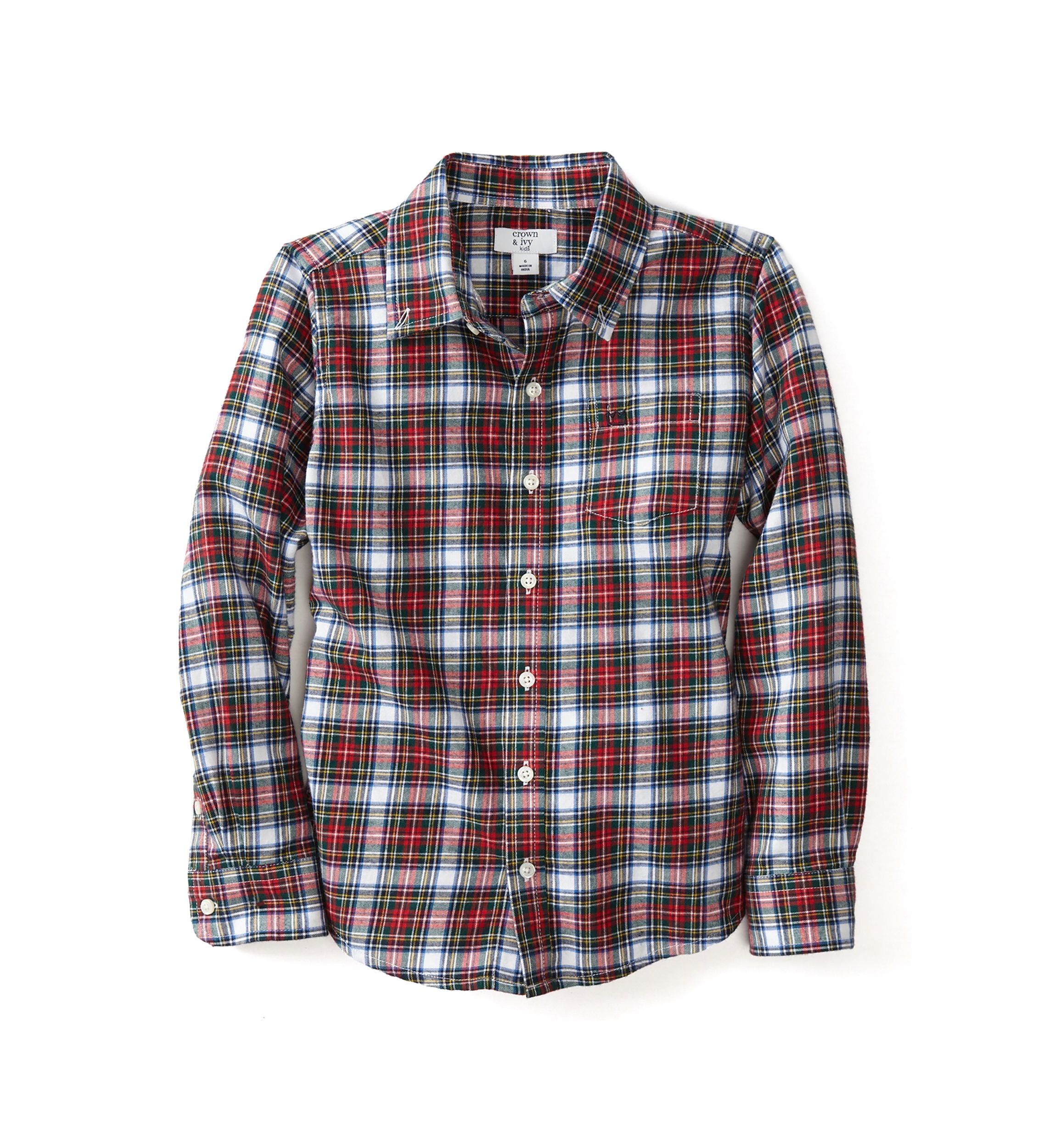 Boy 4-7 Twill Button Down Shirt