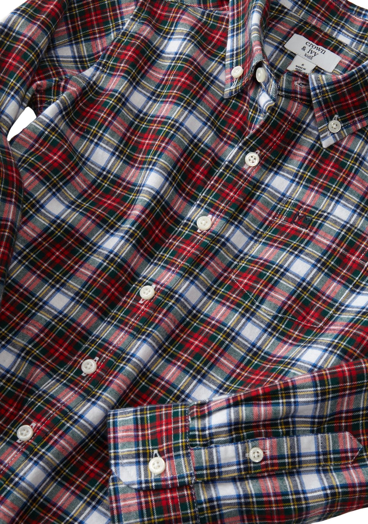 Boy 4-7 Twill Button Down Shirt