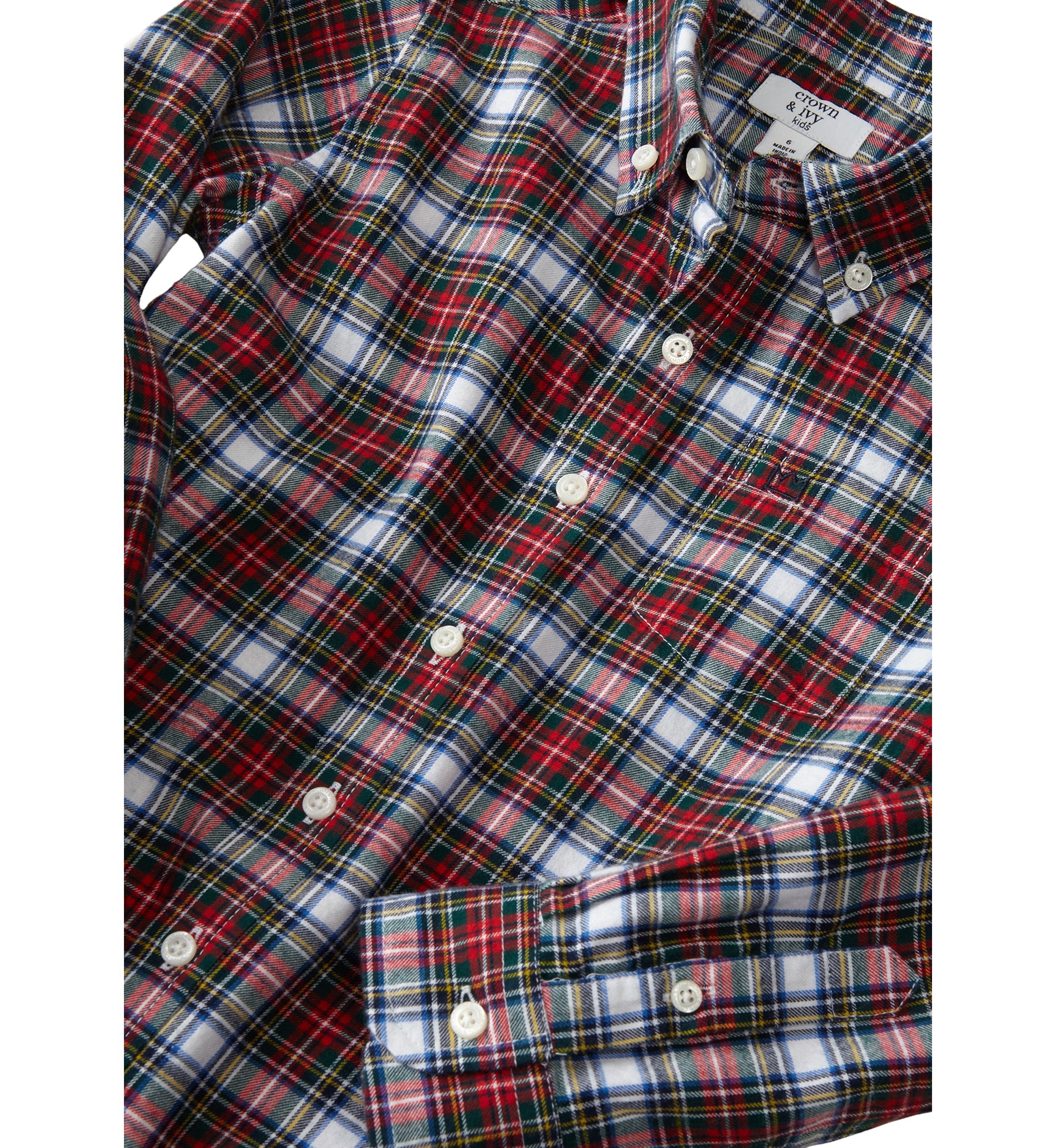 Boy 4-7 Twill Button Down Shirt