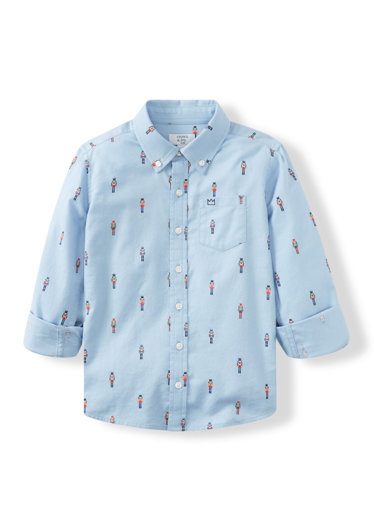 Boys 4-7 Printed Twill Button Down