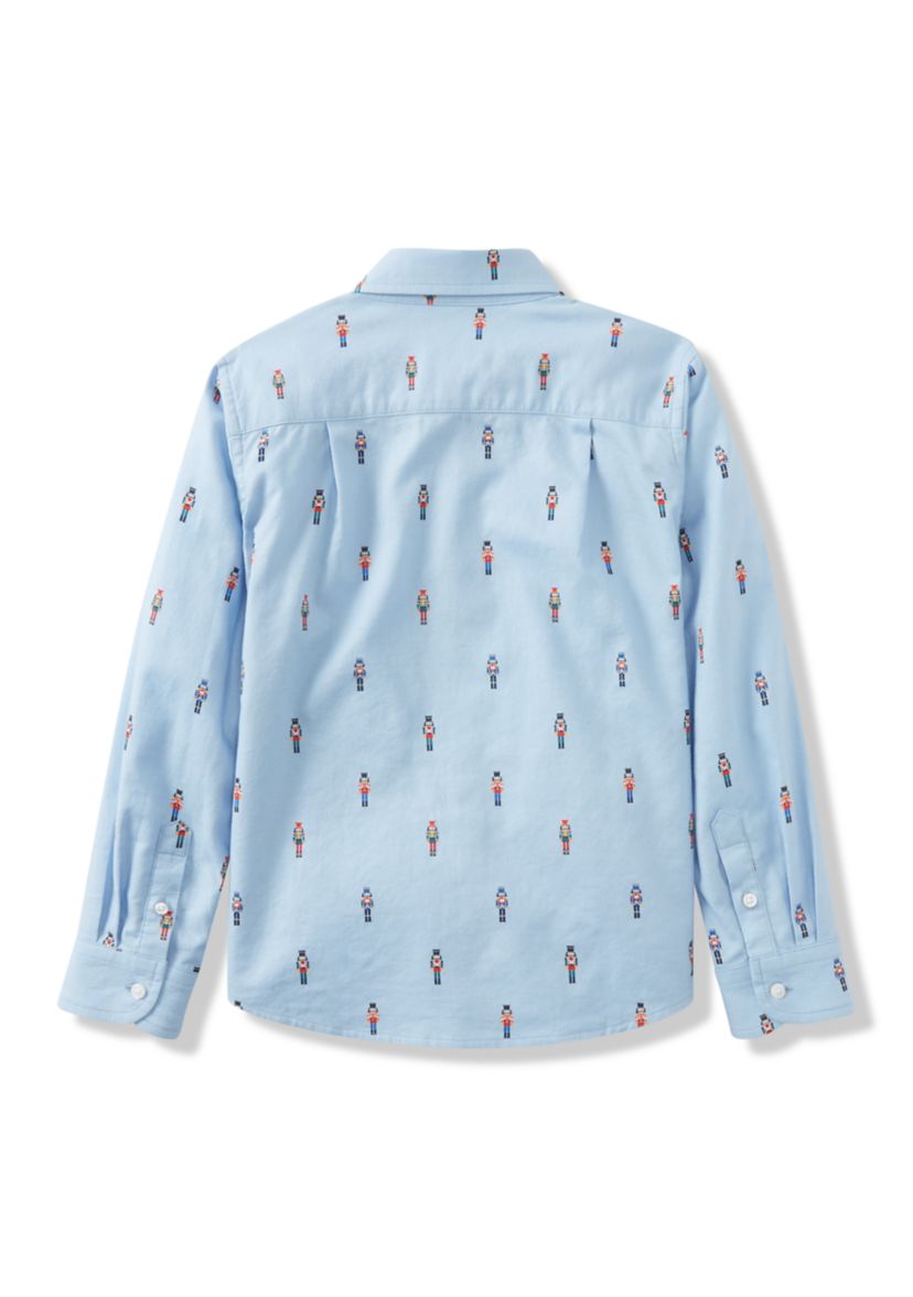 Boys 4-7 Printed Twill Button Down