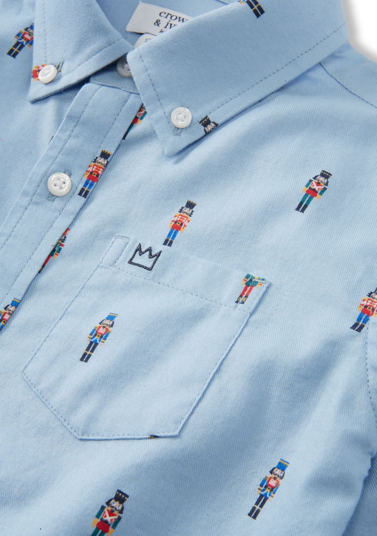 Boys 4-7 Printed Twill Button Down