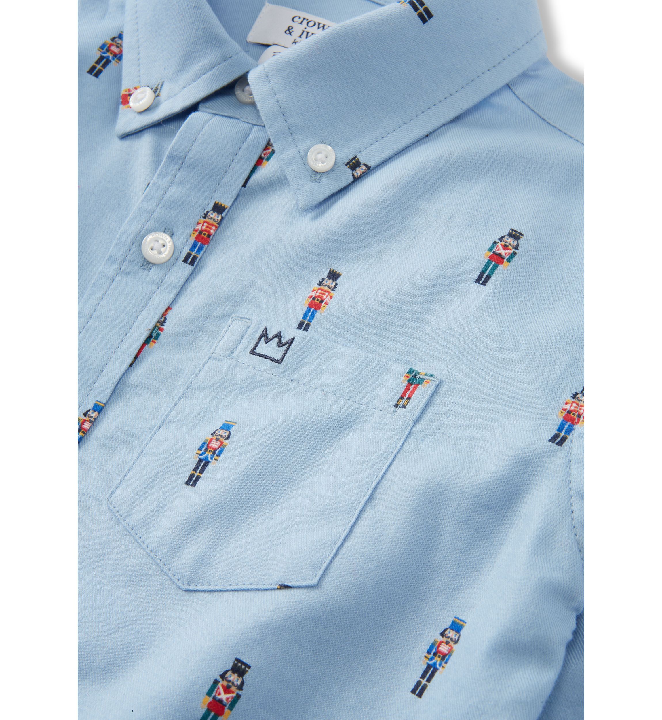Boys 4-7 Printed Twill Button Down