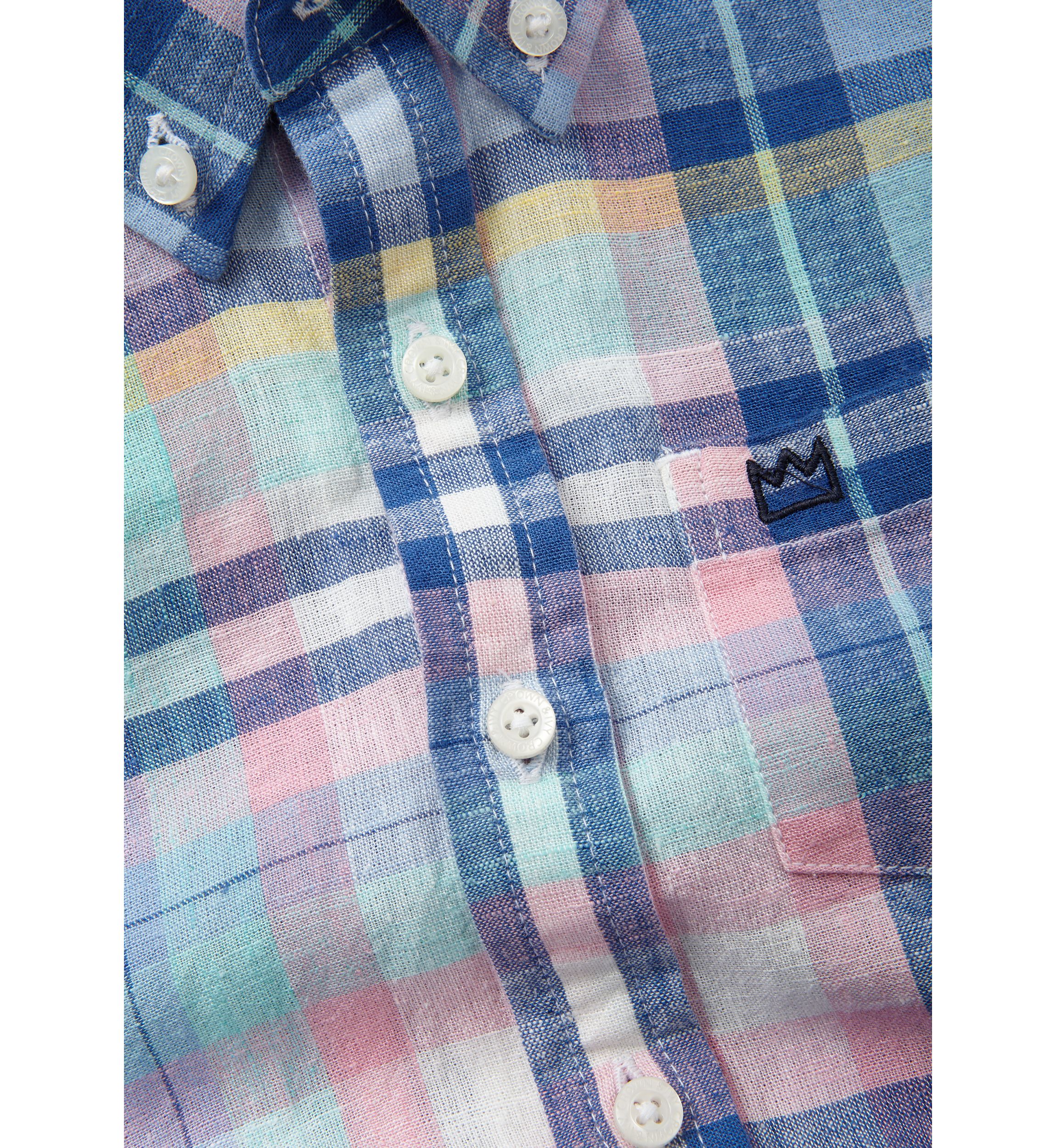 Boys 4-7 Short Sleeve Plaid Button Down Shirt