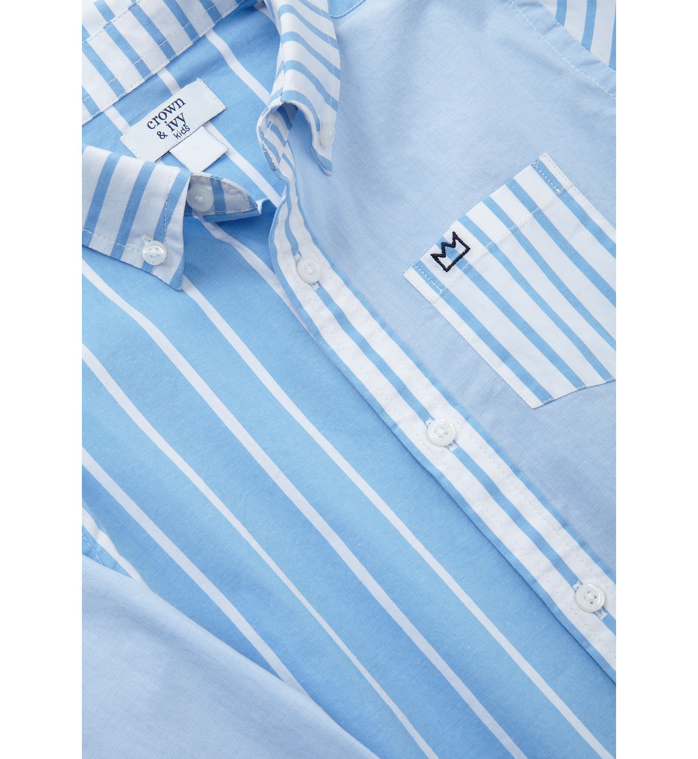 Boys 8-20 Mixed Stripe Button Down Shirt