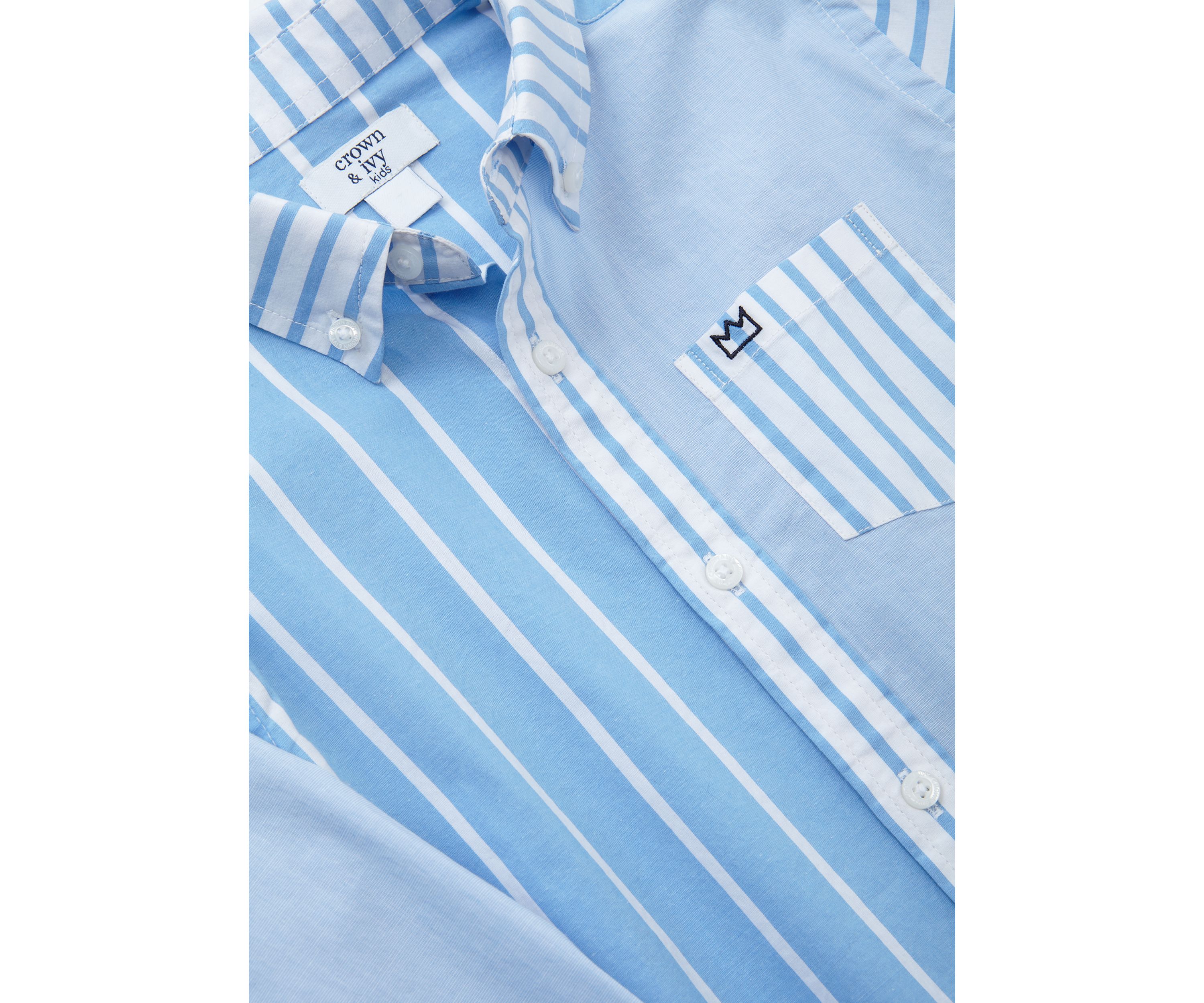 Boys 8-20 Mixed Stripe Button Down Shirt