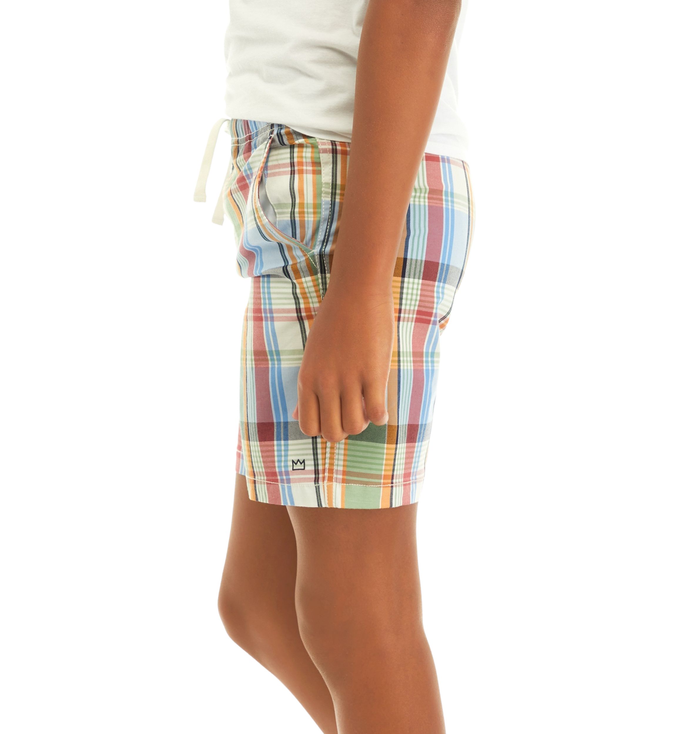 Boys 8-20 Plaid Yarn Dye Twill Shorts