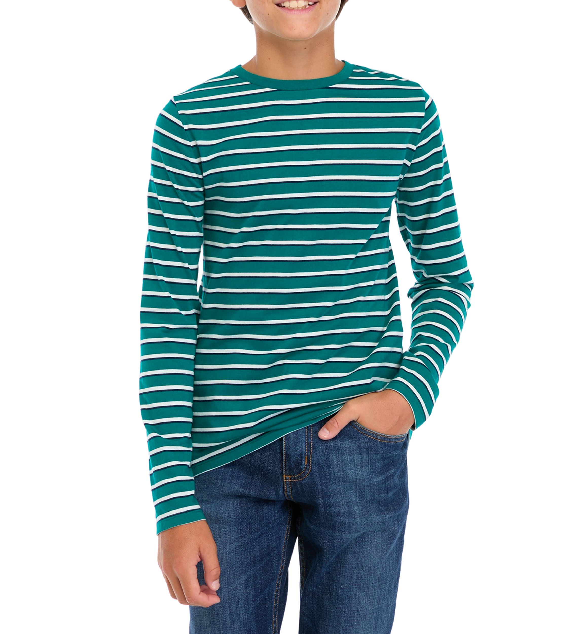 Boys 8-20 Striped Crew Neck T-Shirt