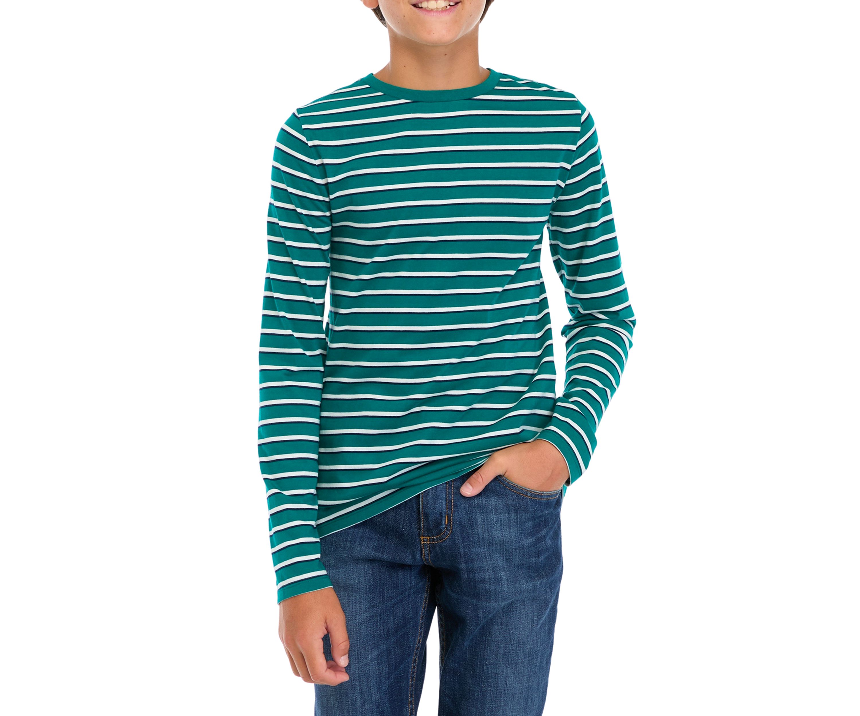Boys 8-20 Striped Crew Neck T-Shirt