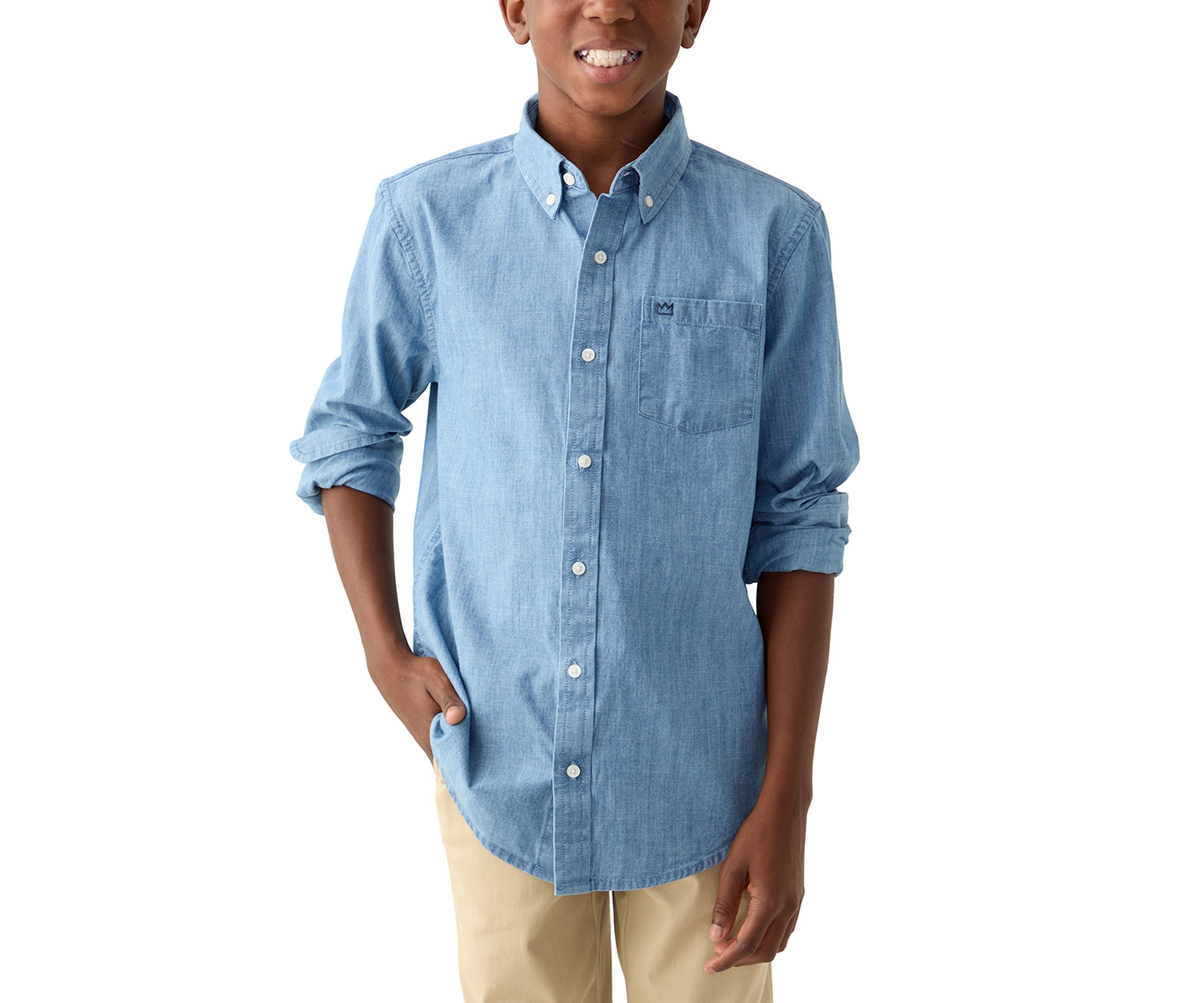 Boys 8-20 Chambray Button Down Shirt