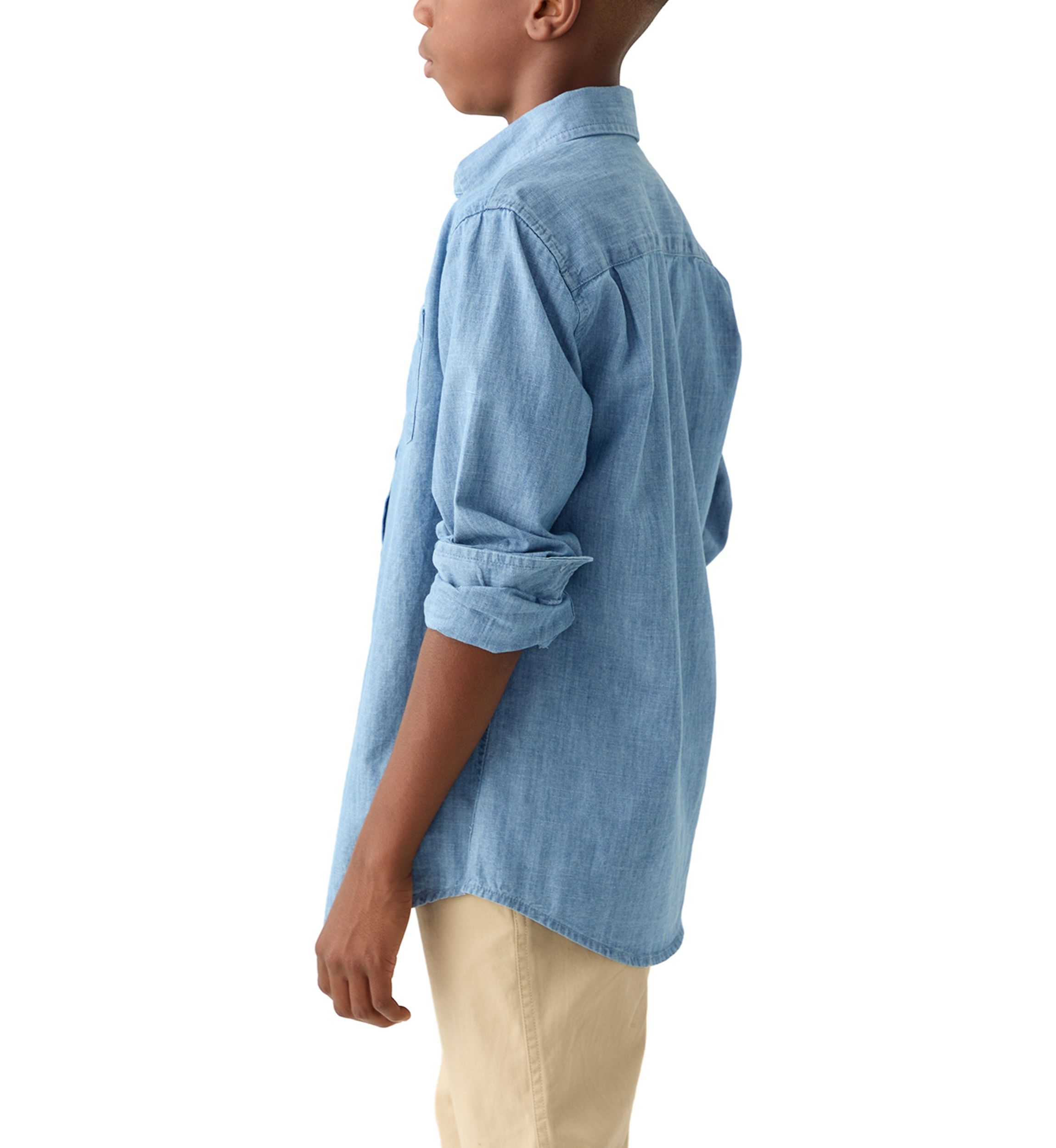 Boys 8-20 Chambray Button Down Shirt