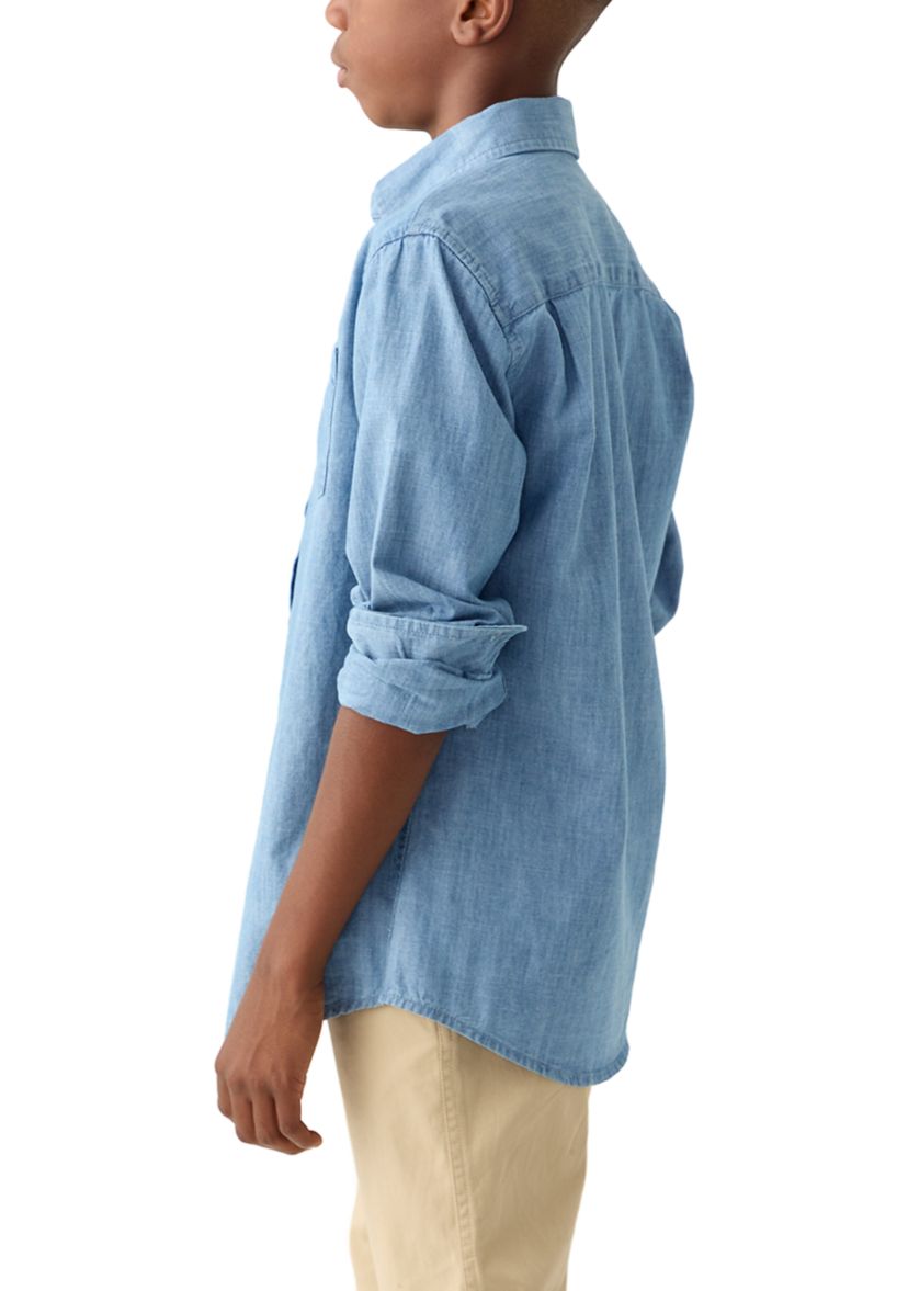 Boys 8-20 Chambray Button Down Shirt