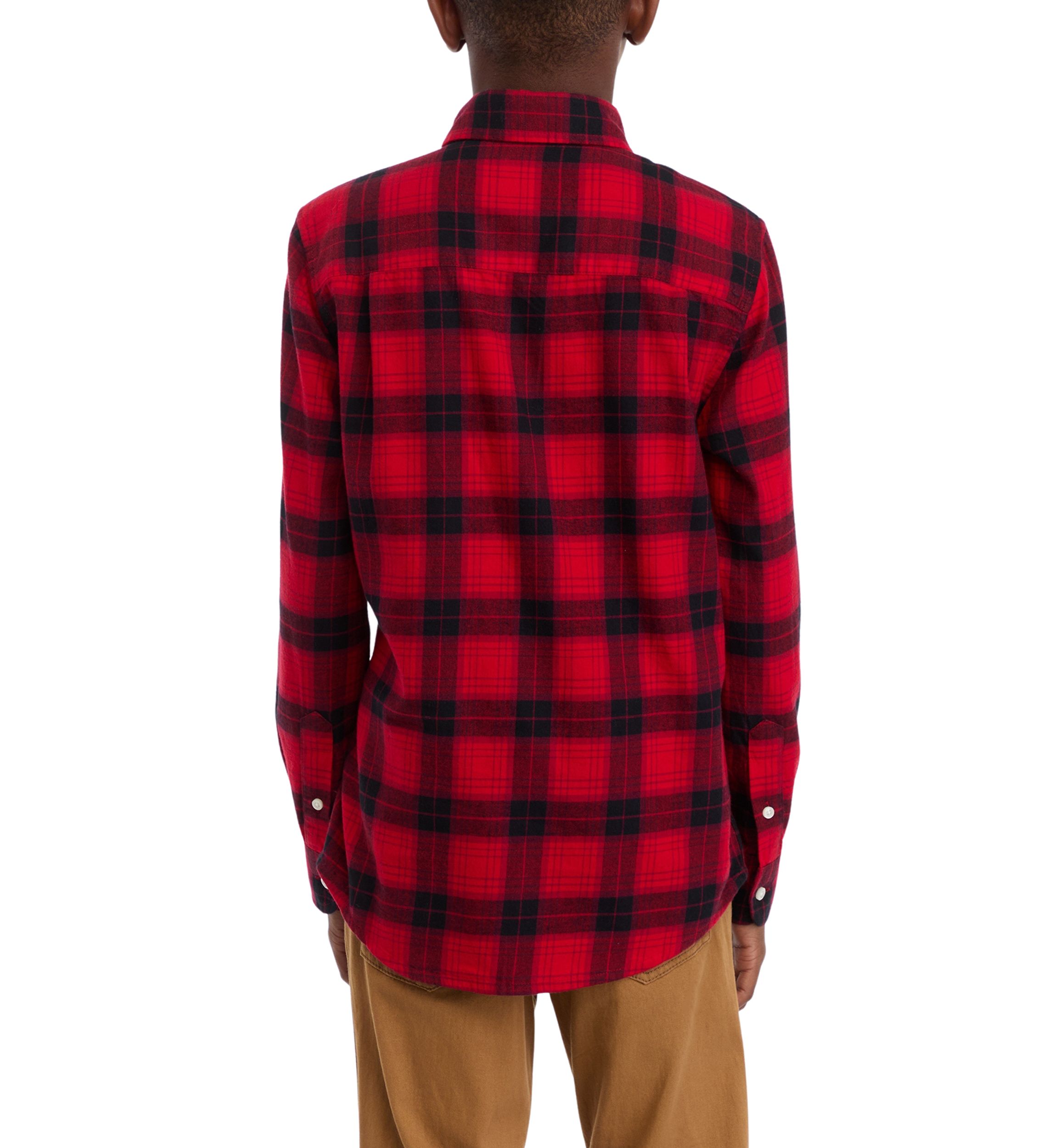 Boys 8-20 Printed Twill Button Down Shirt
