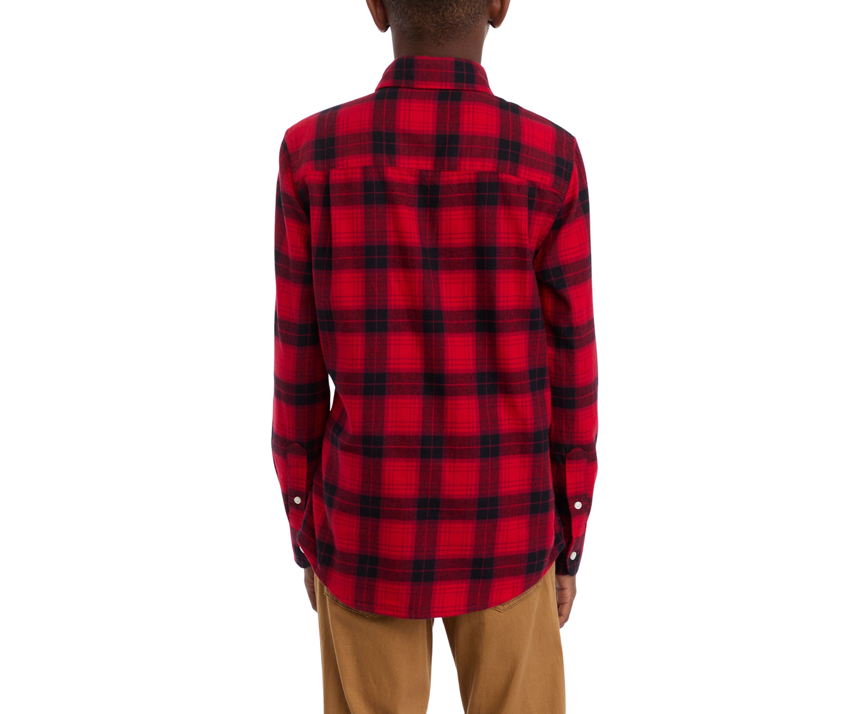 Boys 8-20 Printed Twill Button Down Shirt