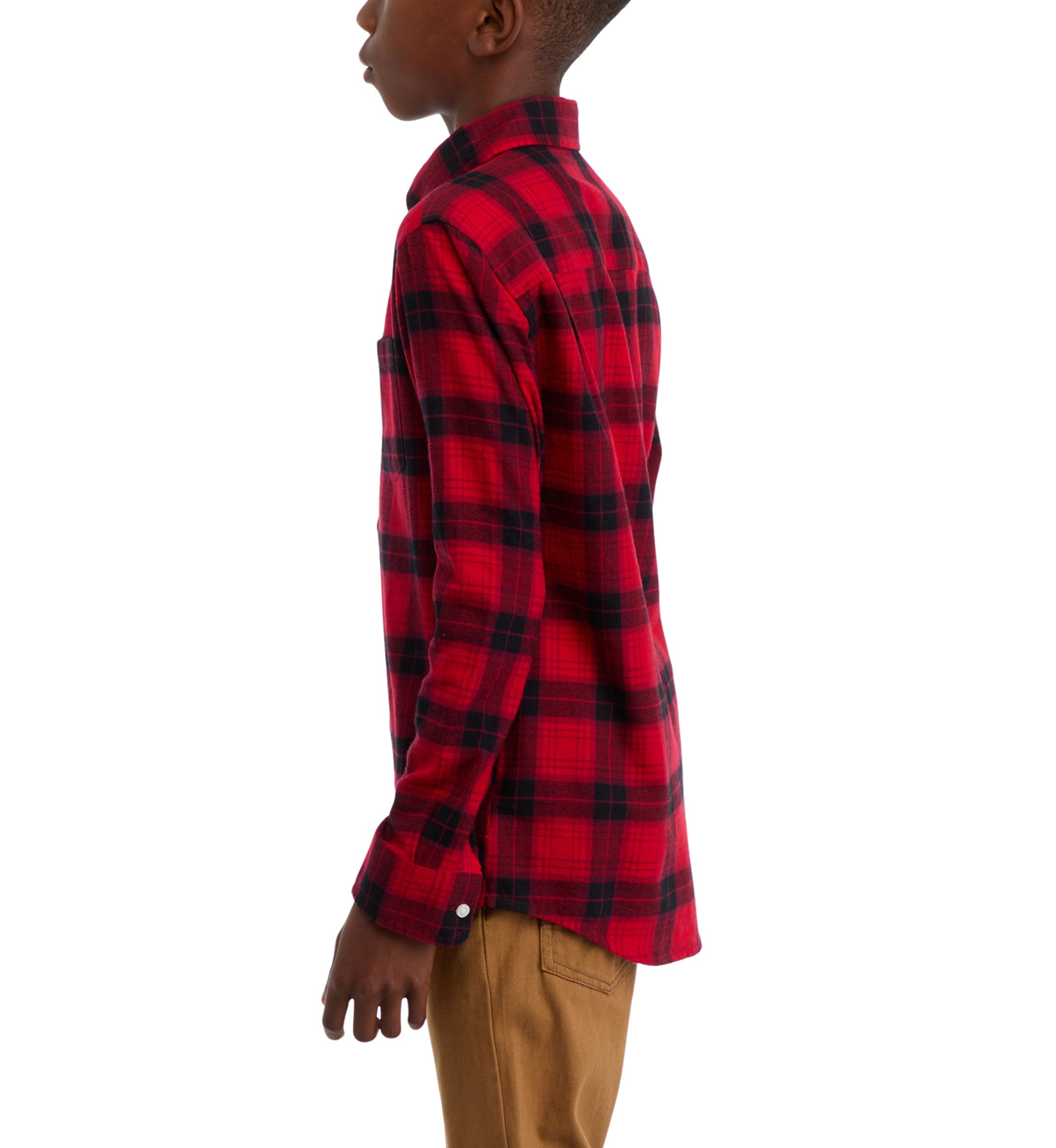 Boys 8-20 Printed Twill Button Down Shirt