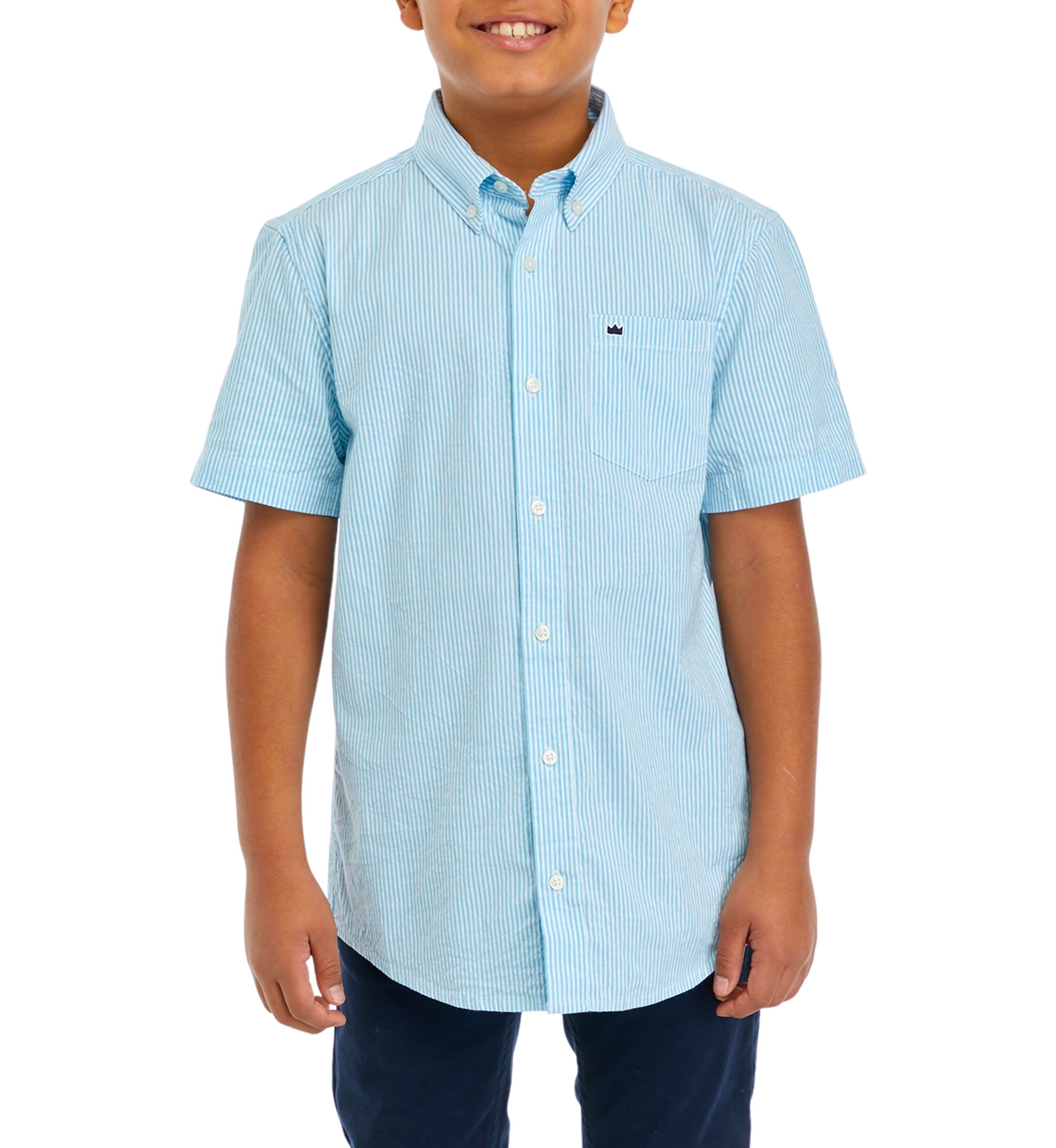 Boys 8-20 Woven Seersucker Shirt