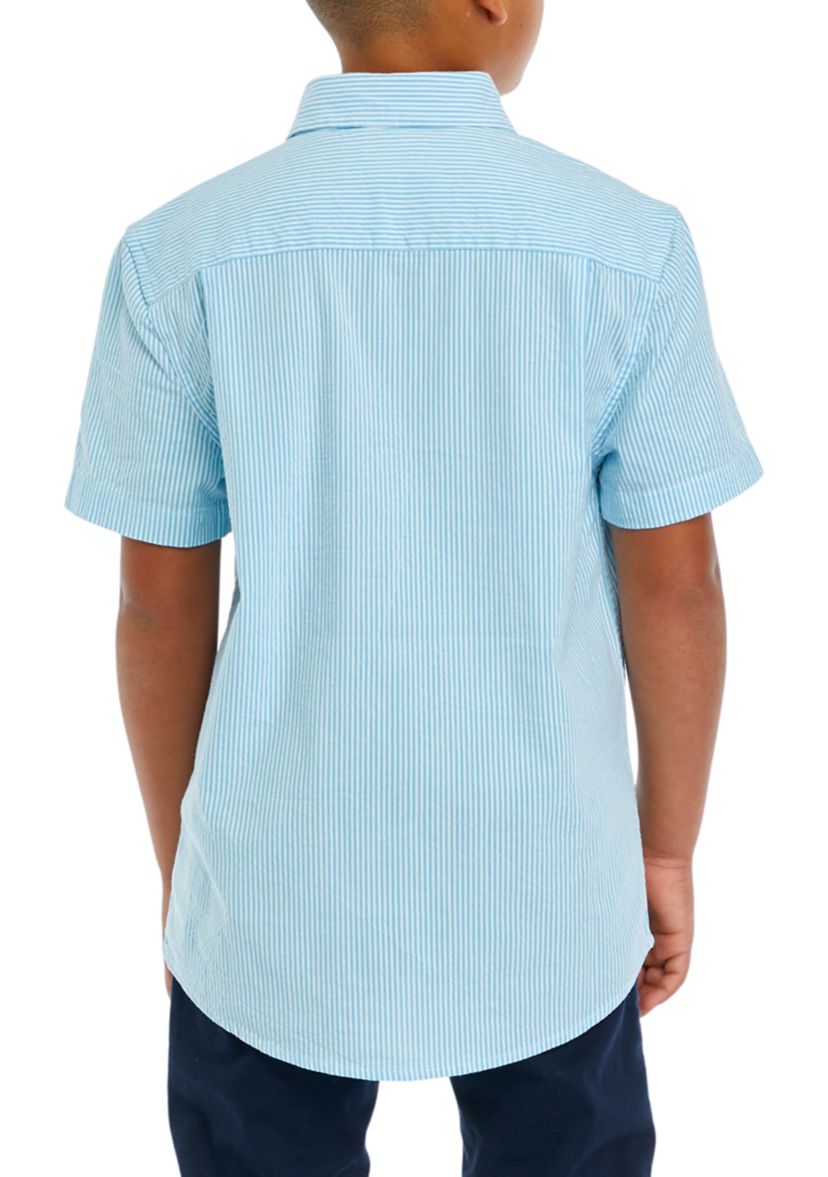 Boys 8-20 Woven Seersucker Shirt