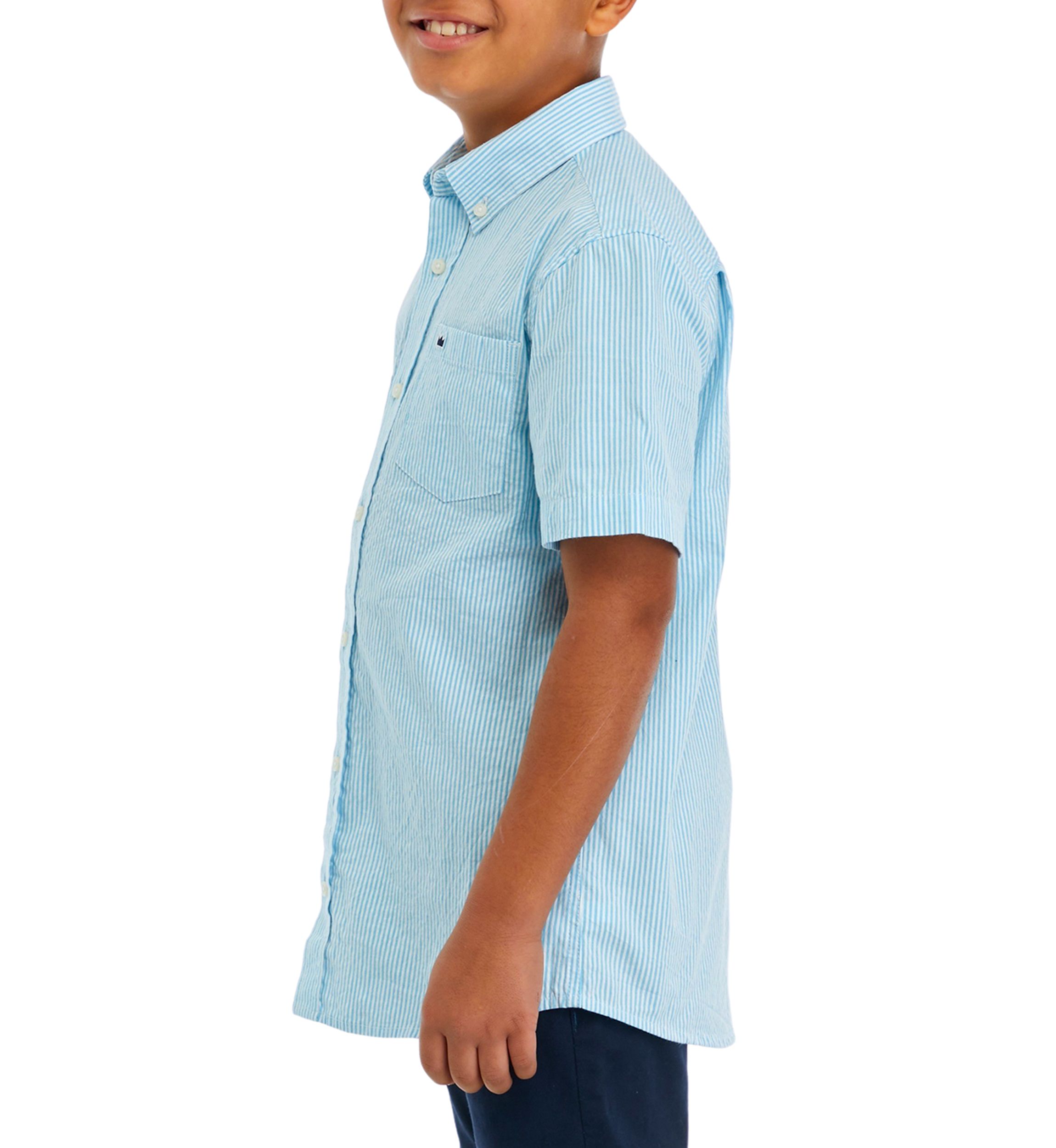 Boys 8-20 Woven Seersucker Shirt