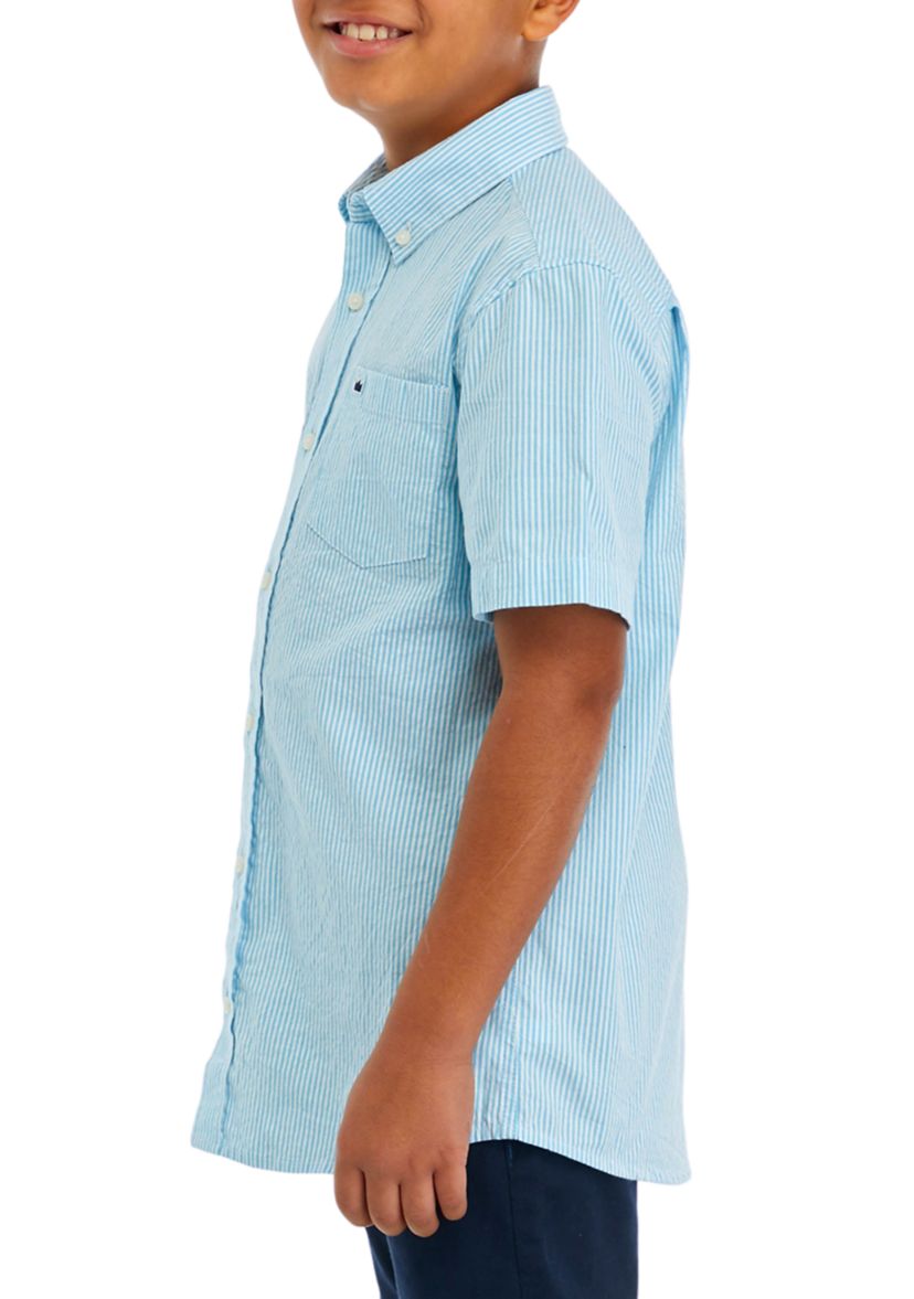 Boys 8-20 Woven Seersucker Shirt