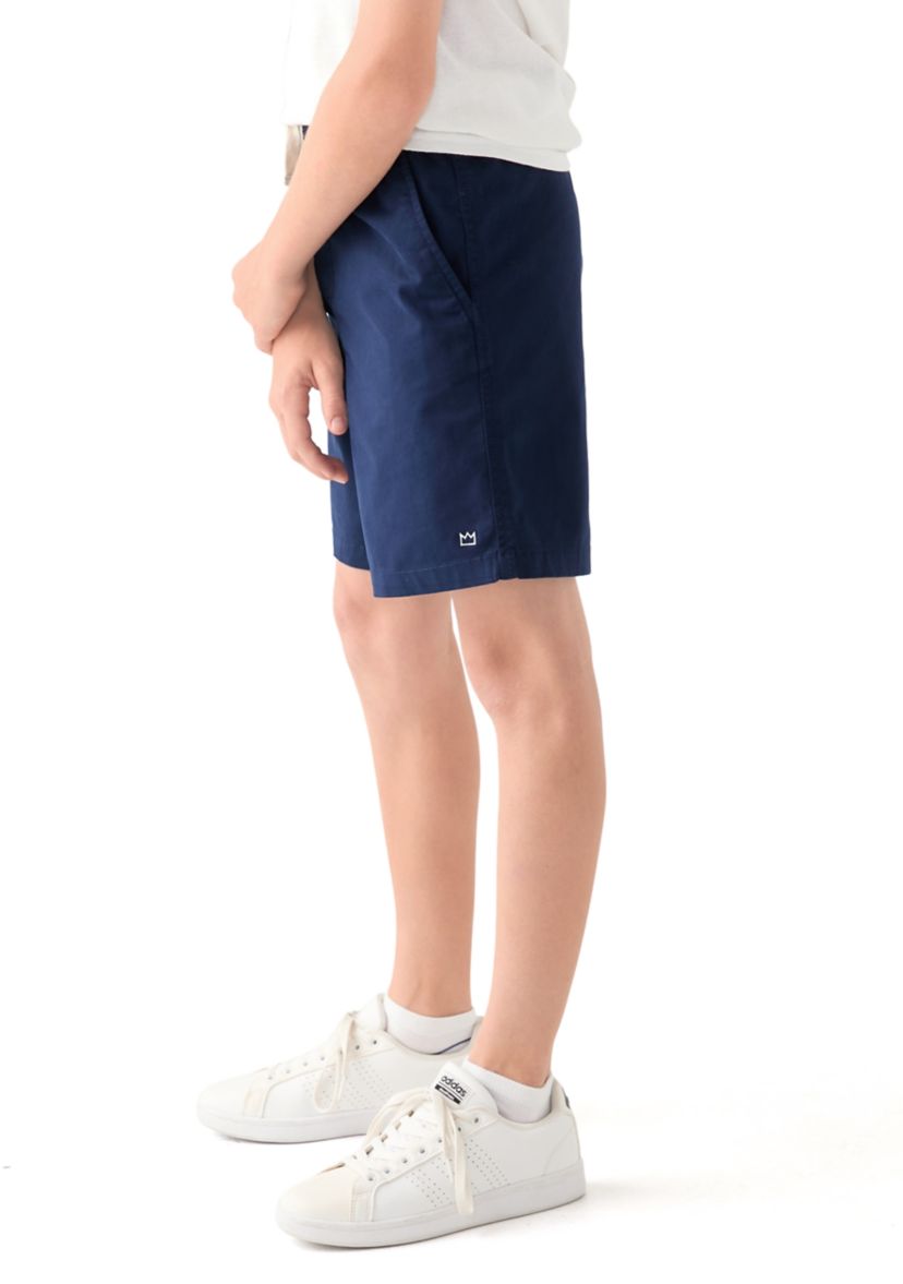 Boys 8-20 Solid Twill Deck Shorts