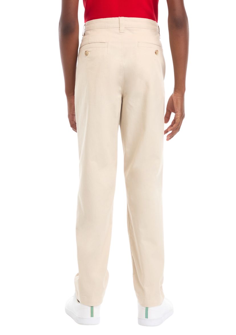 Boys 8-20 Husky Twill Solid Pants