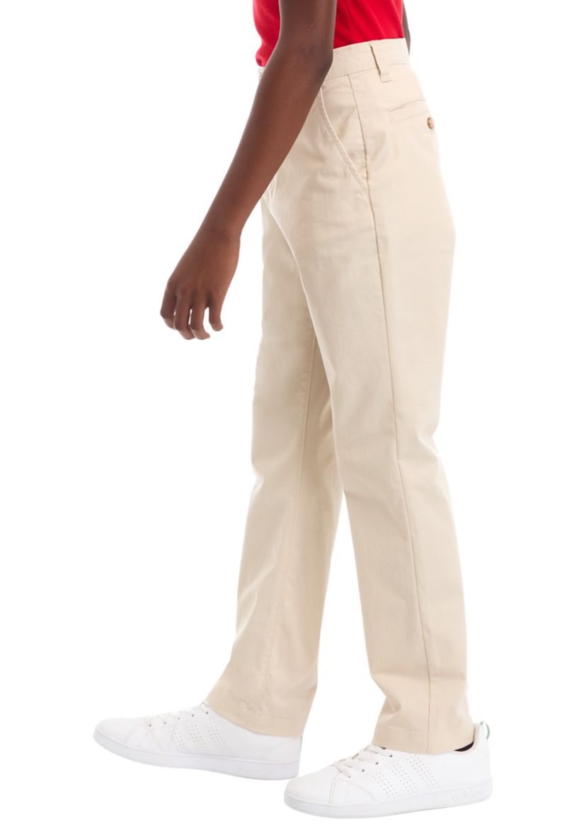 Boys 8-20 Husky Twill Solid Pants