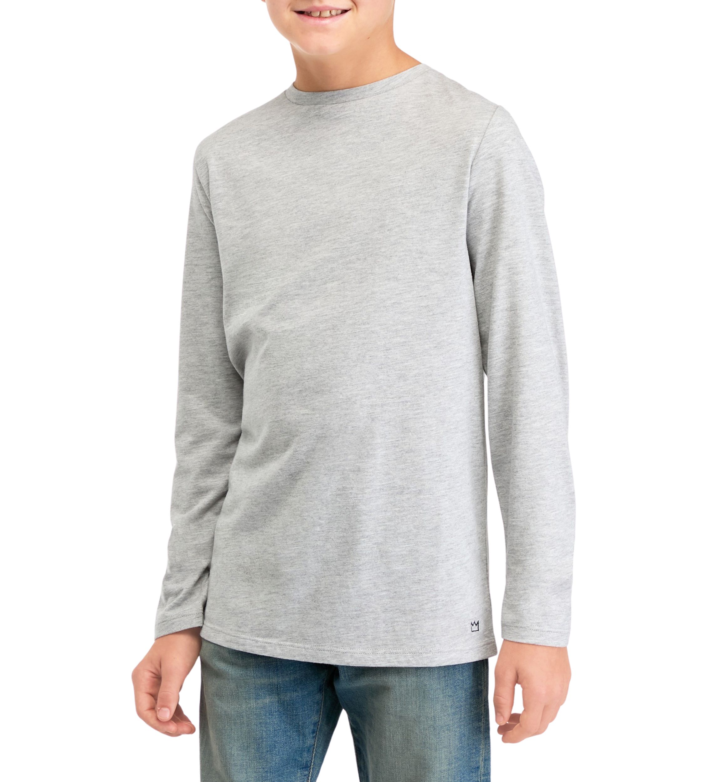 Boys 8-20 Long Sleeve Heather T-Shirt