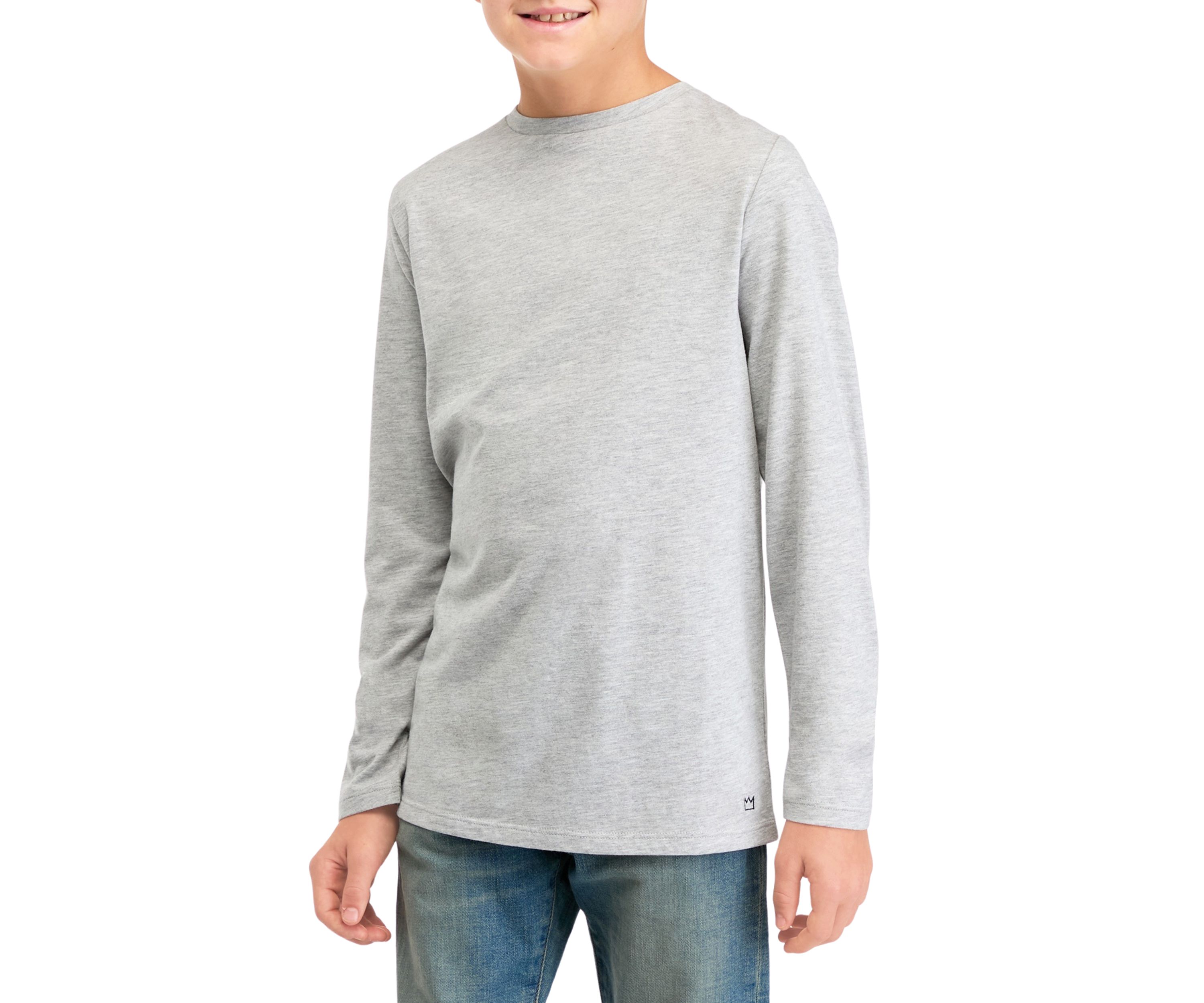 Boys 8-20 Long Sleeve Heather T-Shirt