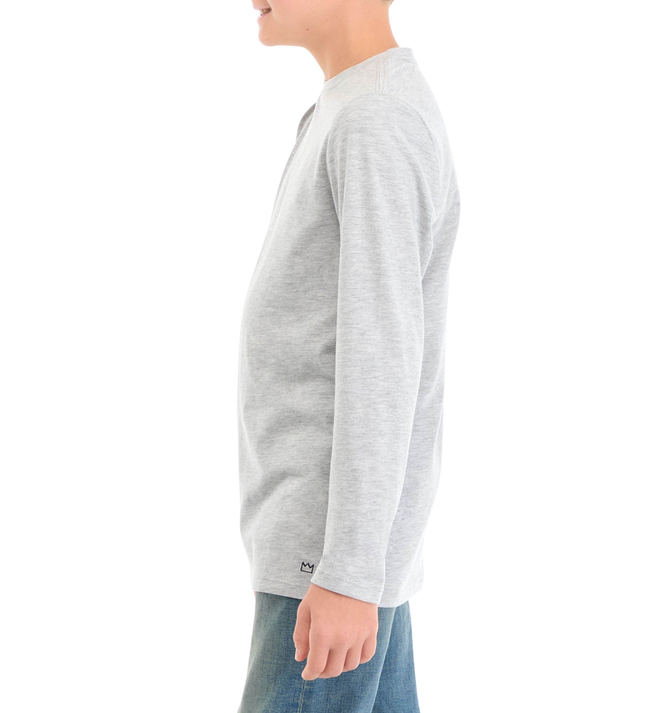 Boys 8-20 Long Sleeve Heather T-Shirt