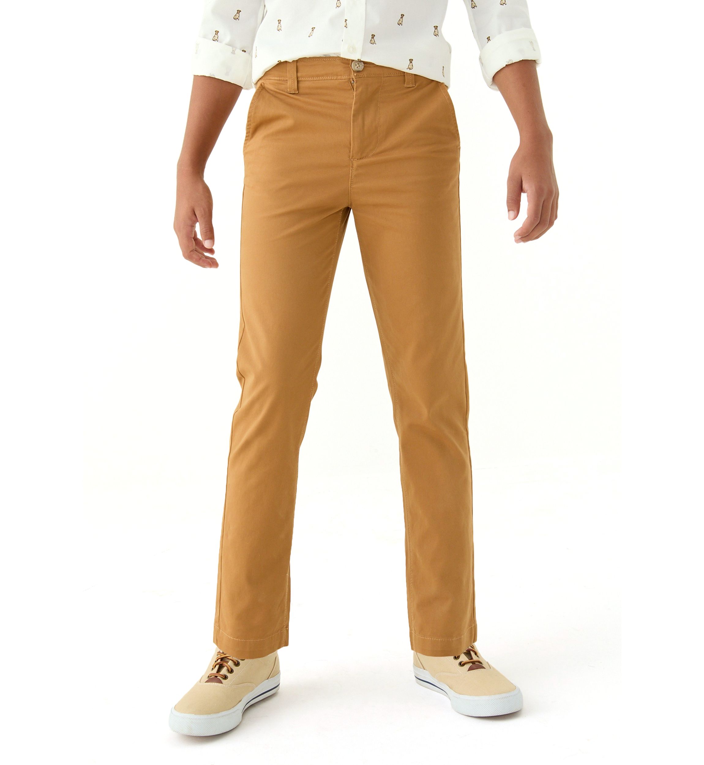 Boys 8-20 Twill Solid Pants