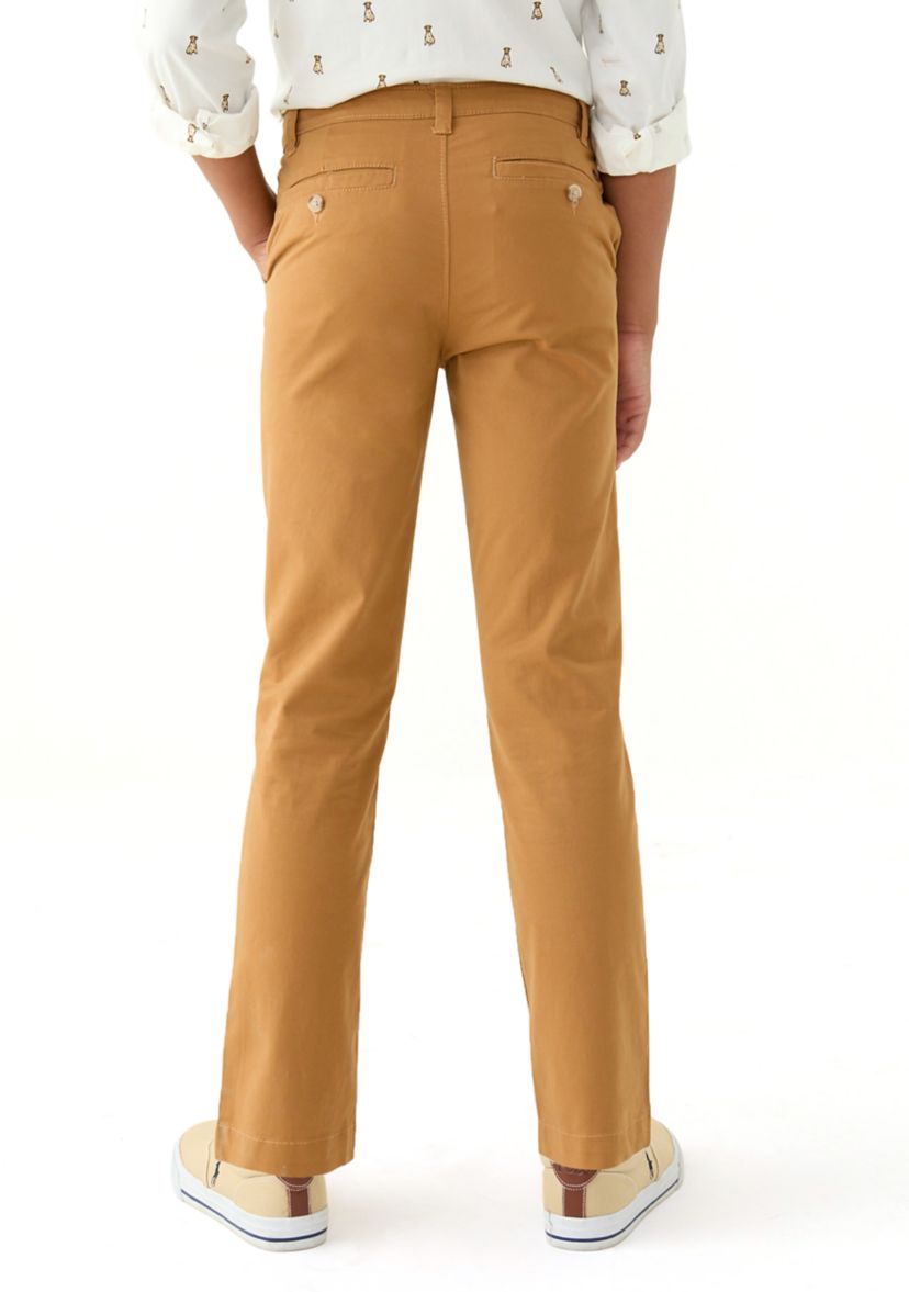 Boys 8-20 Twill Solid Pants