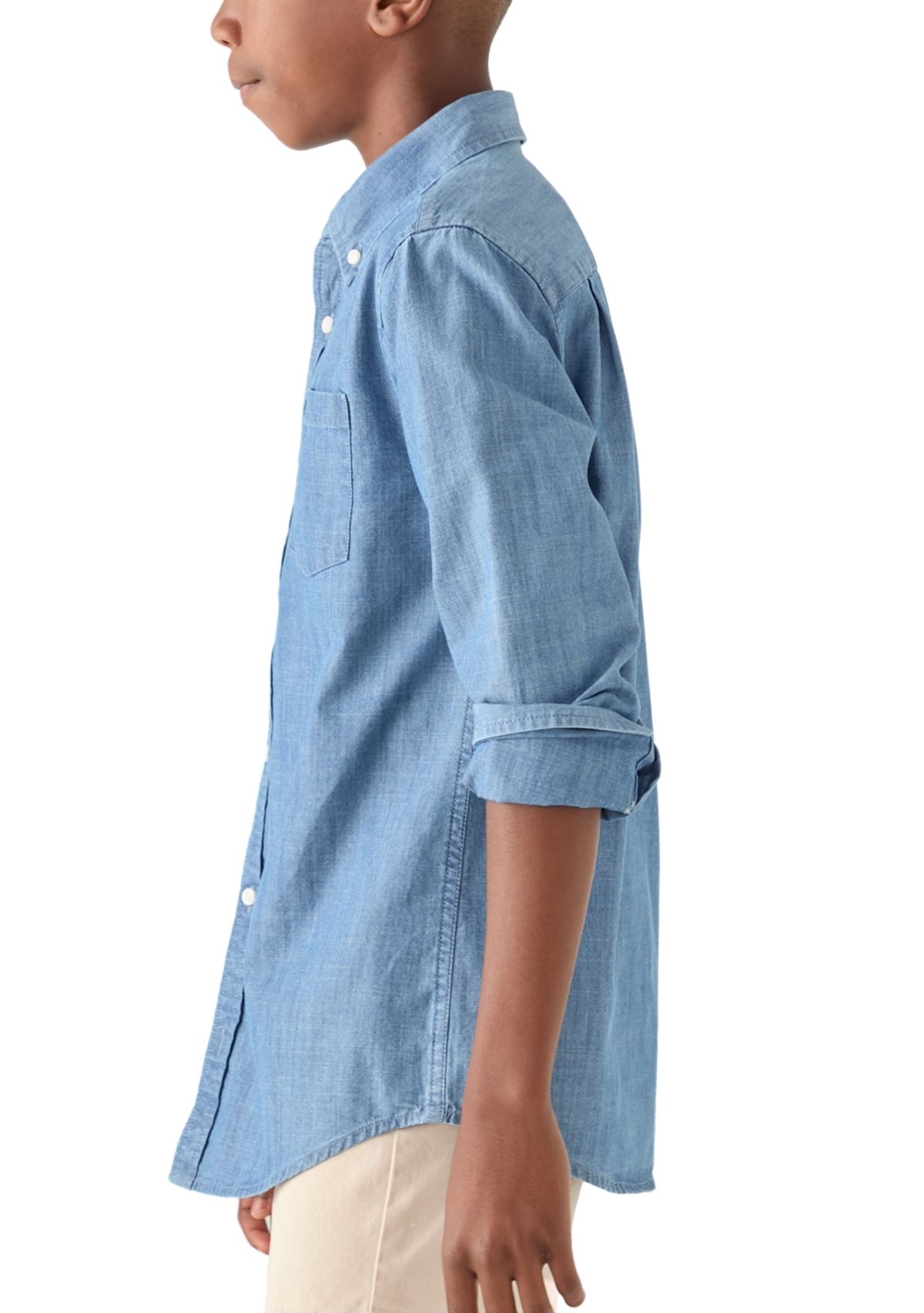 Boys 8-20 Chambray Button Down Shirt