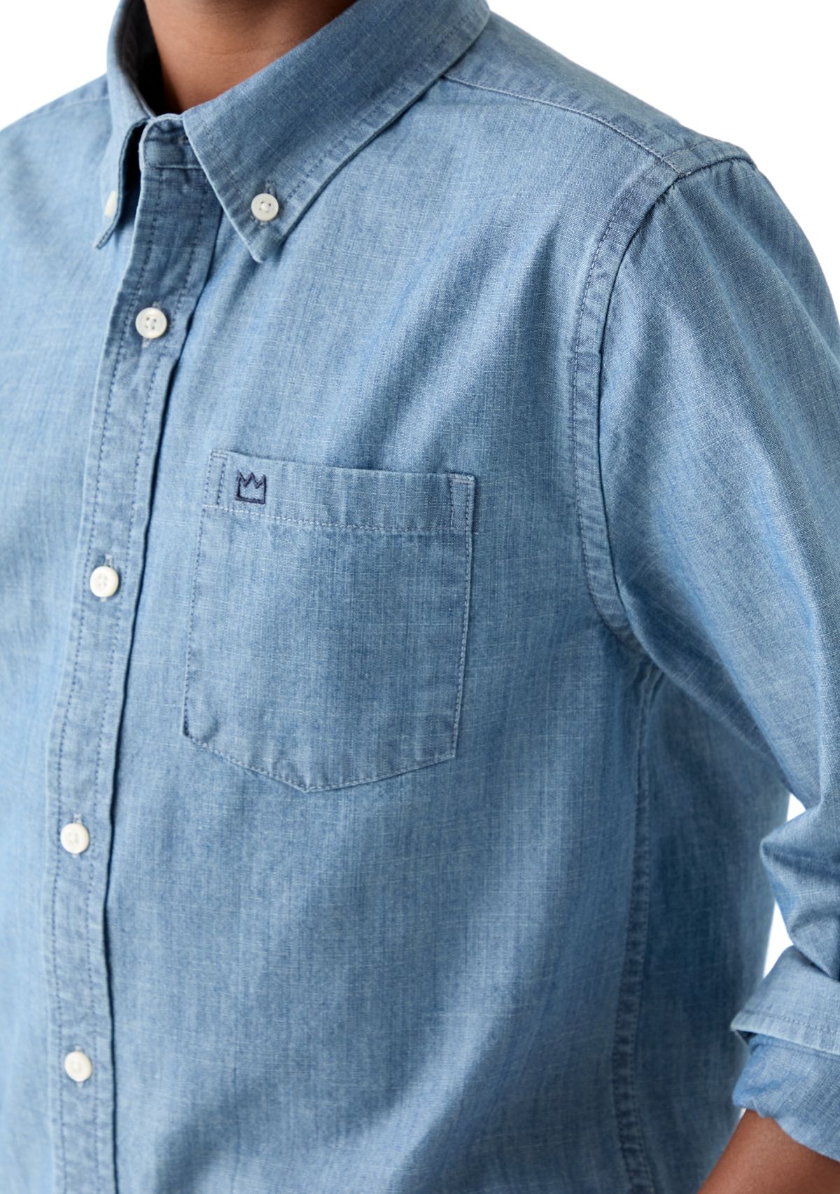 Boys 8-20 Chambray Button Down Shirt