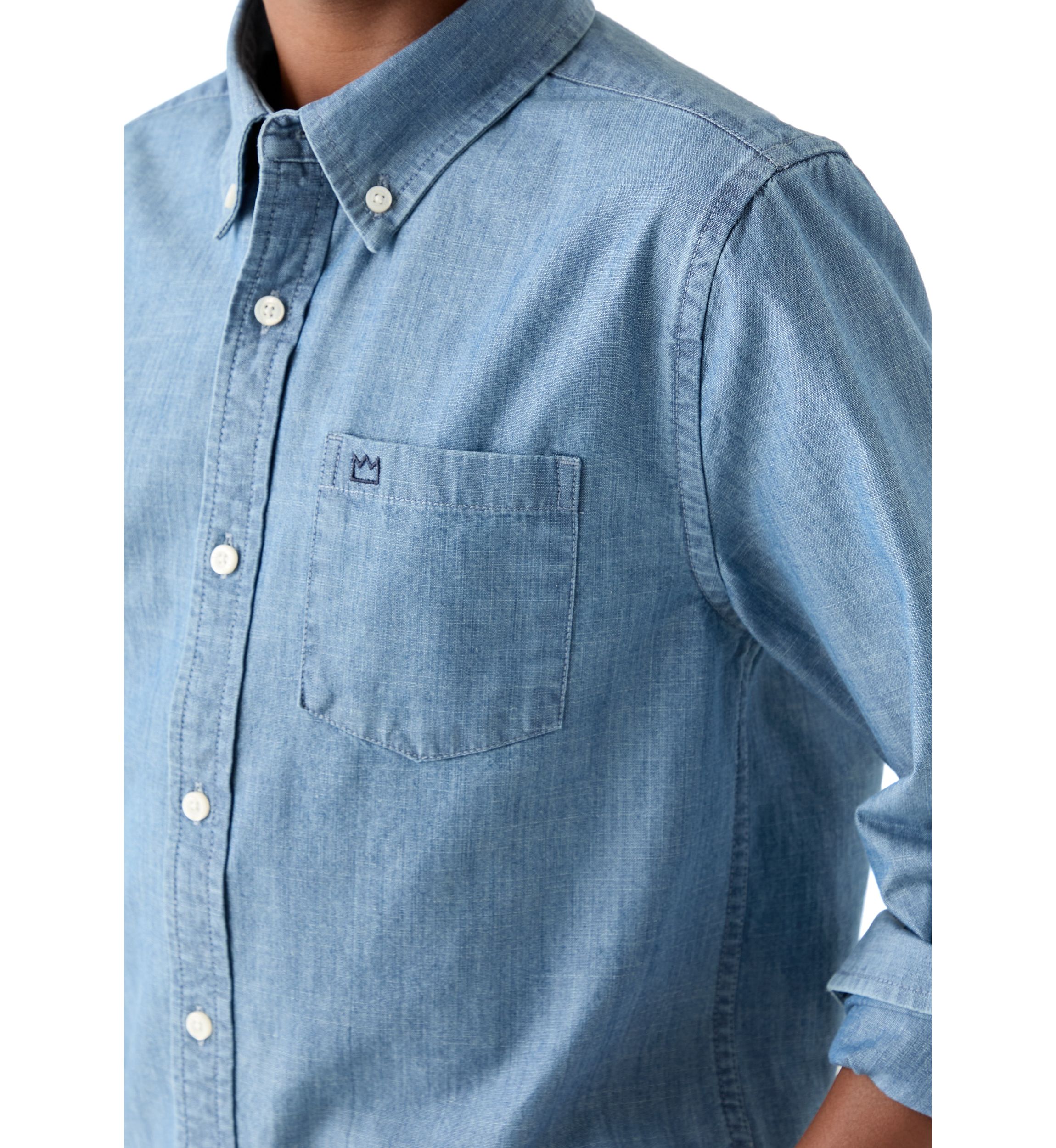 Boys 8-20 Chambray Button Down Shirt