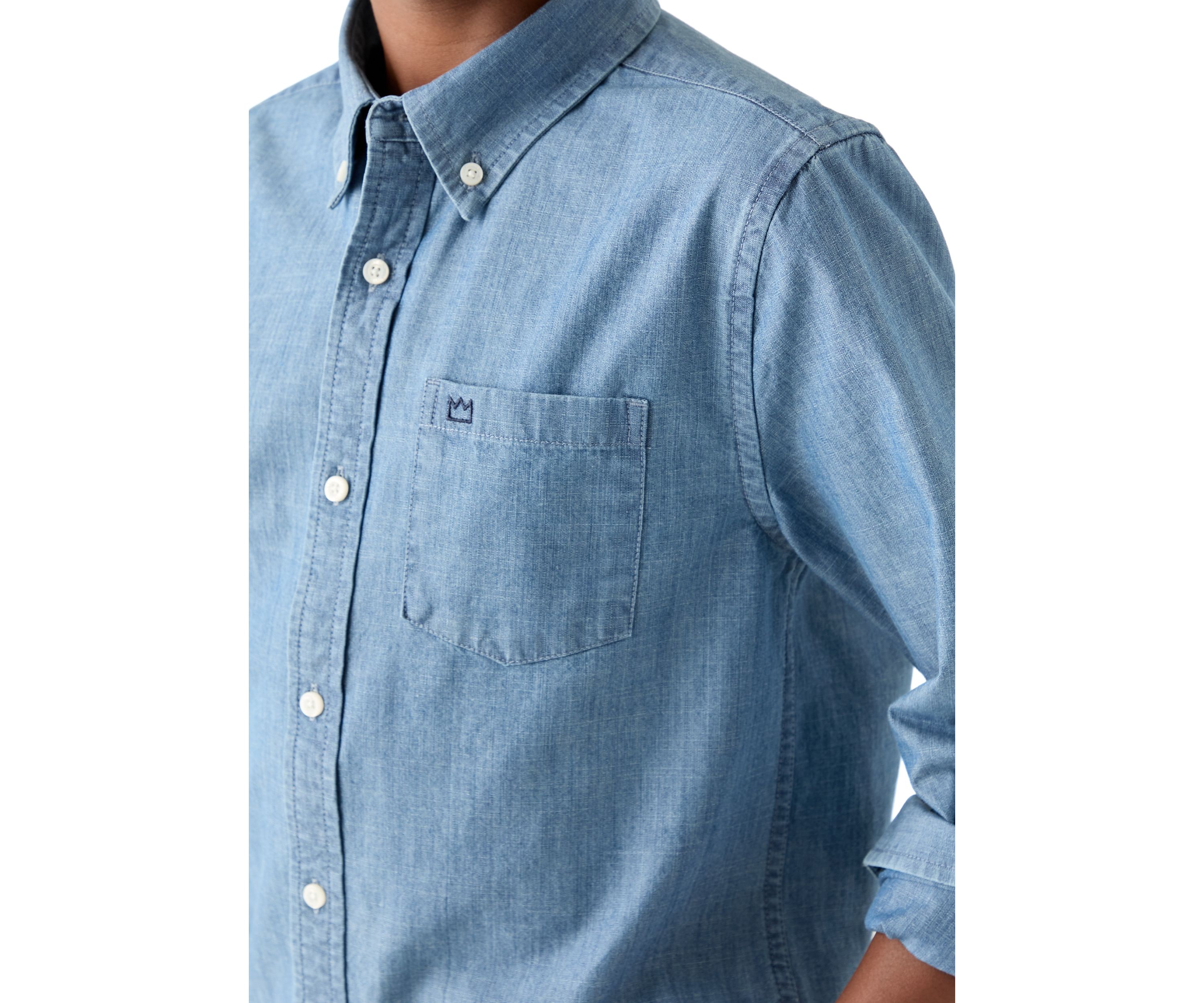 Boys 8-20 Chambray Button Down Shirt